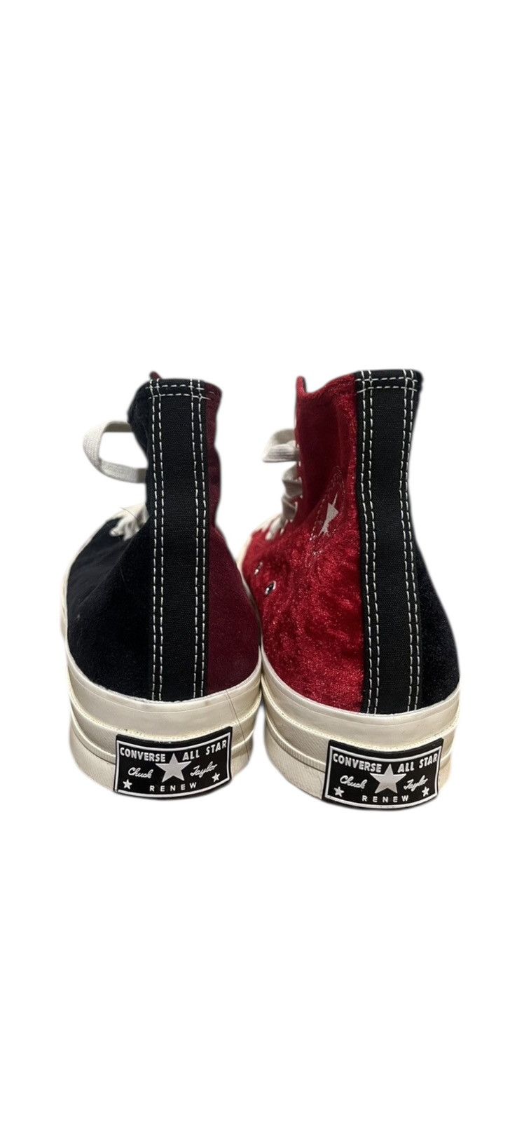 Converse Converse Chuck 70 Hi retro velvet sneakers in black/red Size US 7 / EU 40 - 2 Thumbnail