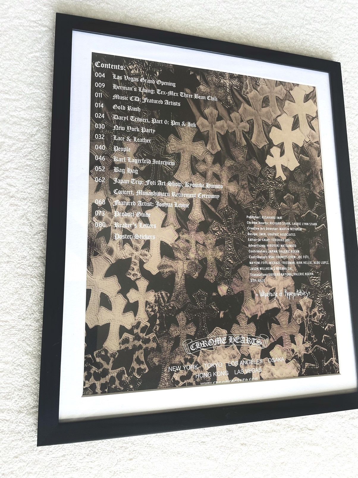 Chrome Hearts Chrome Hearts vintage CH crosses 9x11 Framed poster Size ONE SIZE - 2 Thumbnail