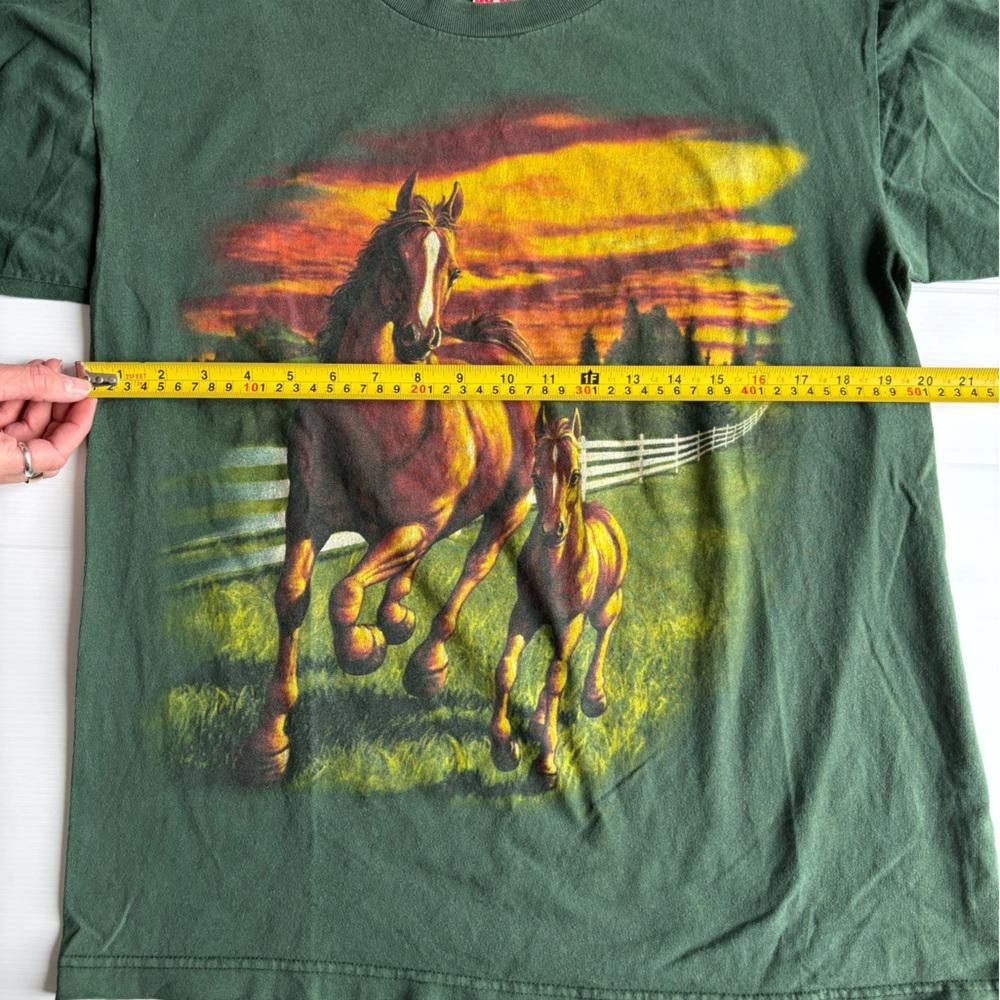 Designer Vintage 90s Wild Gear Horse Nature Graphic Tee - Size Large Size L / US 10 / IT 46 - 4 Thumbnail