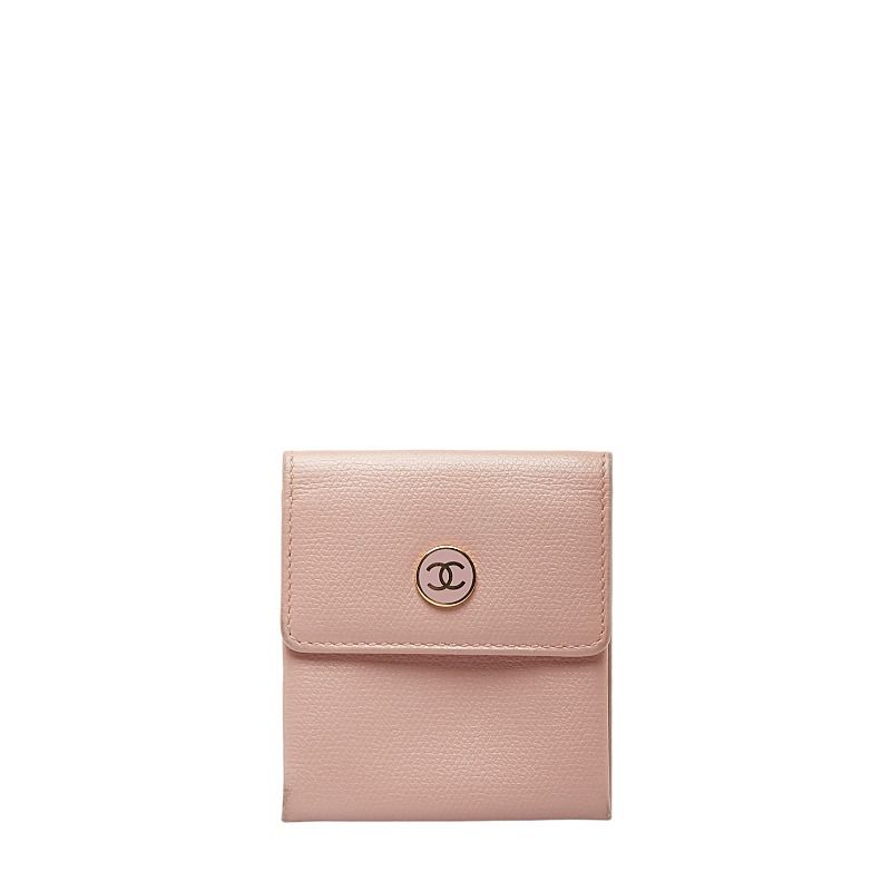Pre Loved Chanel Coco Mark Coin Purse Pouch Leather Pink Cc Pink Women –  Bluefly