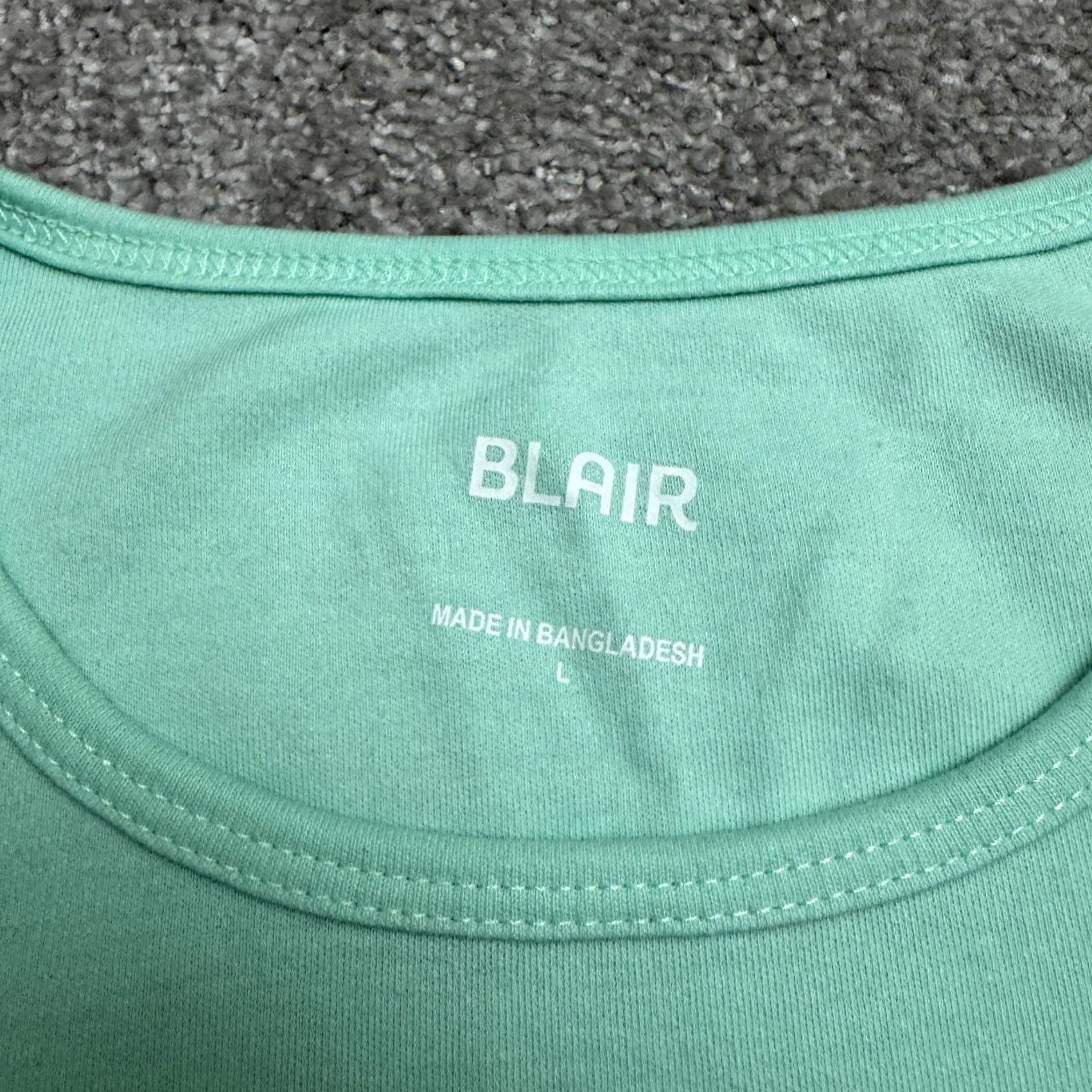Blair Blair Tank Top Women Large Mint Crew Sleeveless Basic Cotton Blend Regular Fit Casual Lightweight Breathable Solid Size L / US 10 / IT 46 - 3 Thumbnail