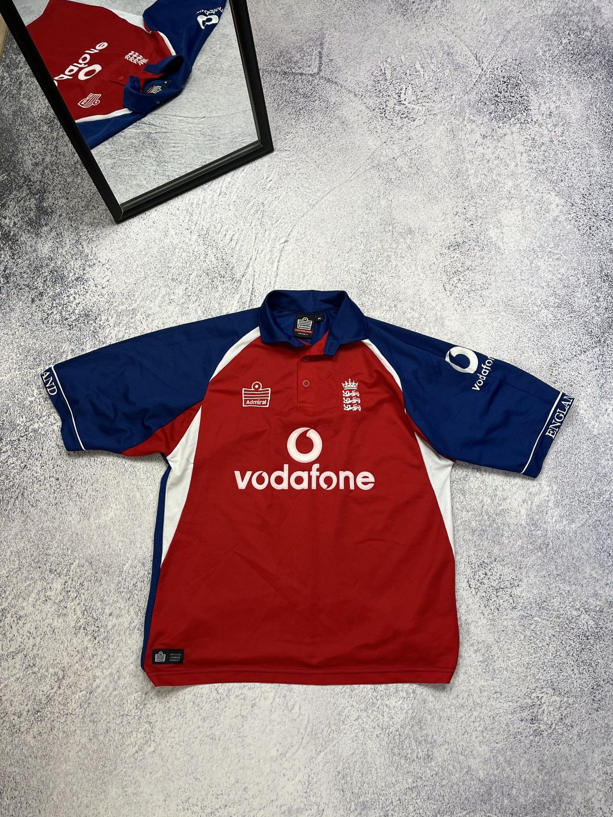 Other × Vintage England Cricket Admiral Vodafone 2000/2002 Polo Shirt Jersey Size US M / EU 48-50 / 2 - 1 Thumbnail