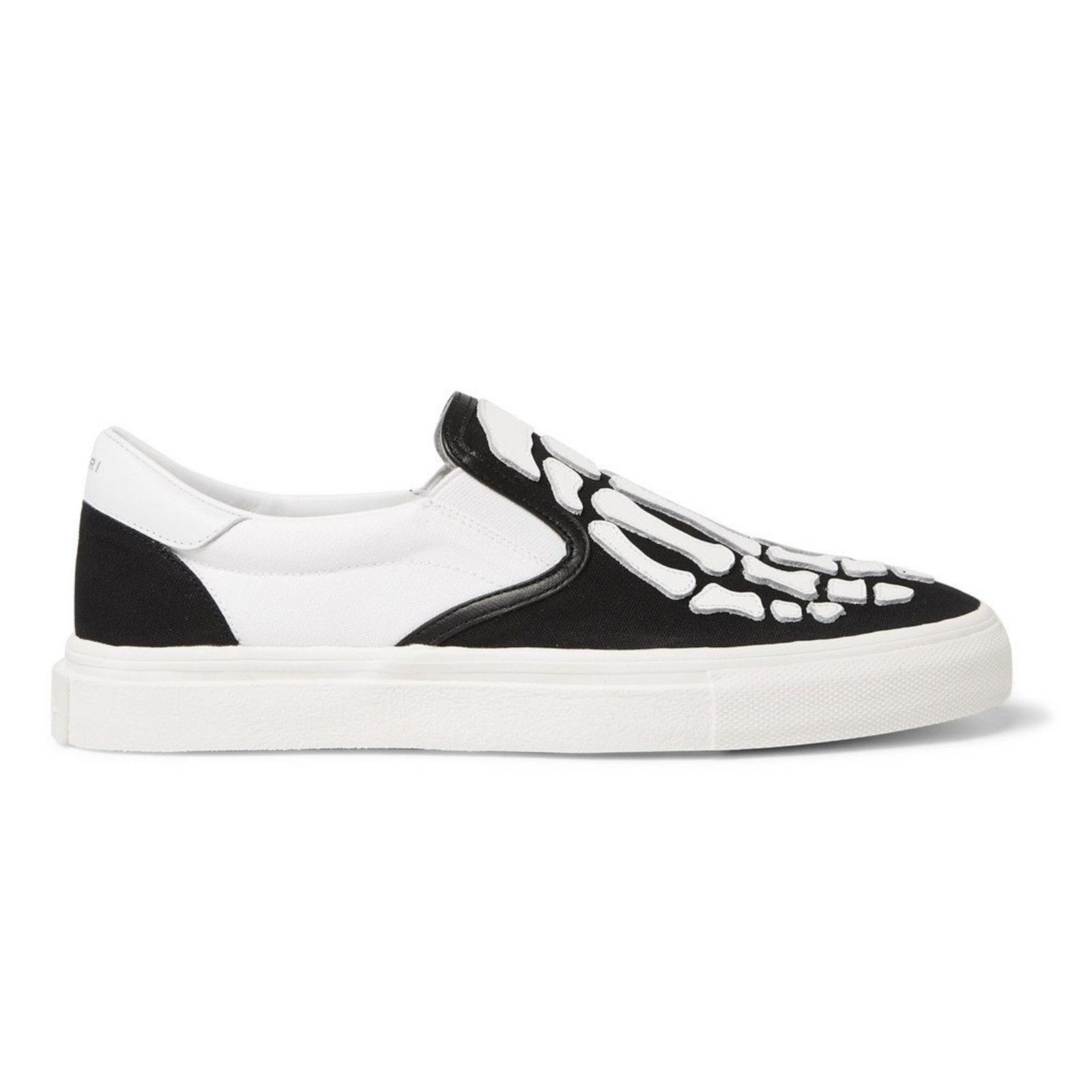 Amiri Amiri Mens Black White Skeleton Slip On Bones Sneakers 44 11 Size US 11 / EU 44 - 5 Thumbnail