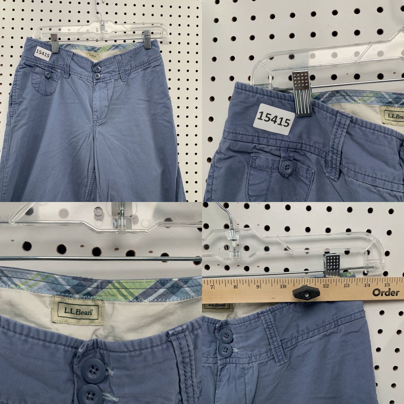 Vintage L.L. Bean Womens Chino Straight Pants 6 Tall 27" Waist 31" Inseam Blue Size 28" / US 6 / IT 42 - 8 Thumbnail