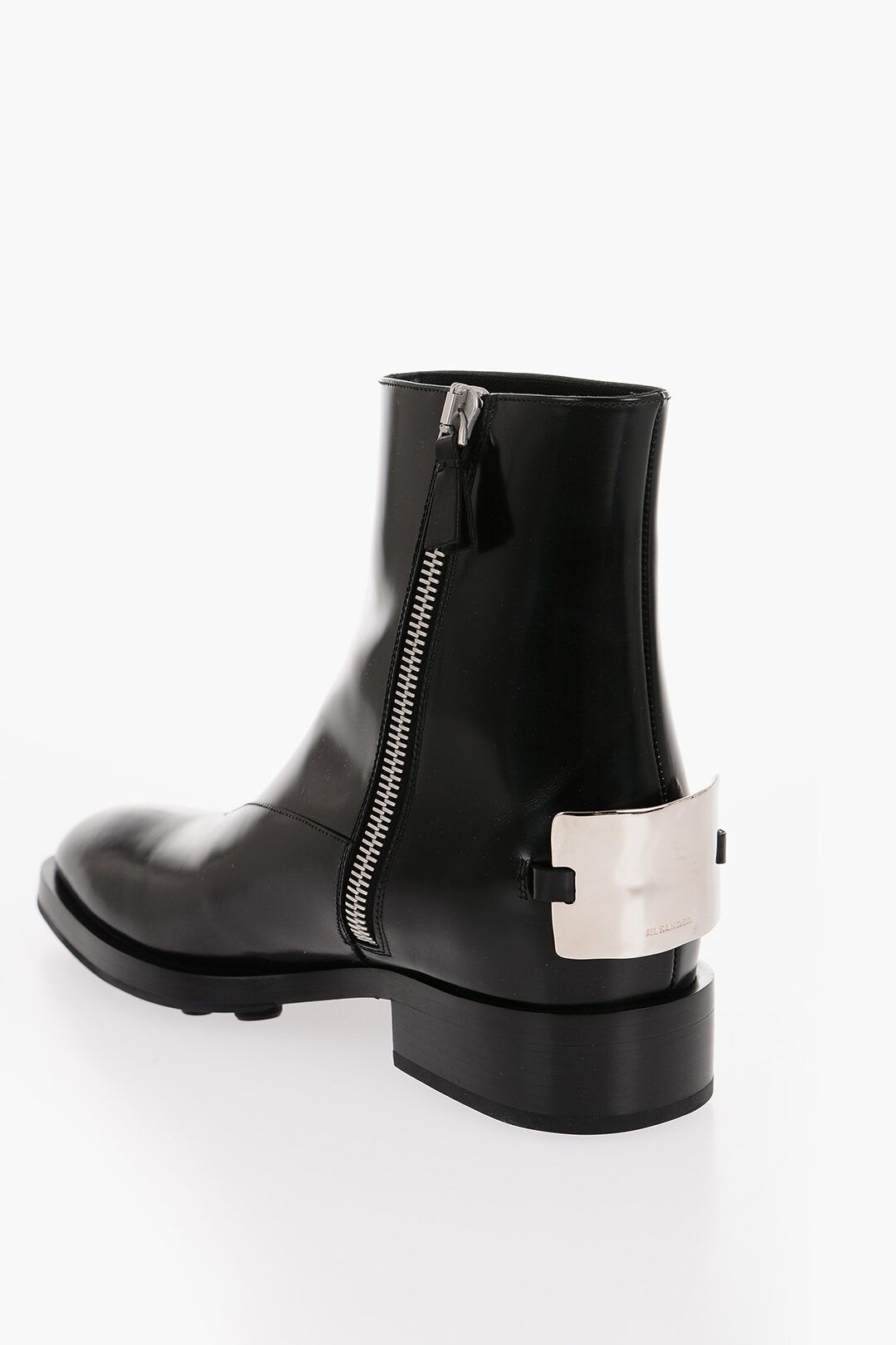 Jil Sander og1mm0625 Brushed Leather Angkor Booties in Black Size US 10 / EU 43 - 4 Thumbnail