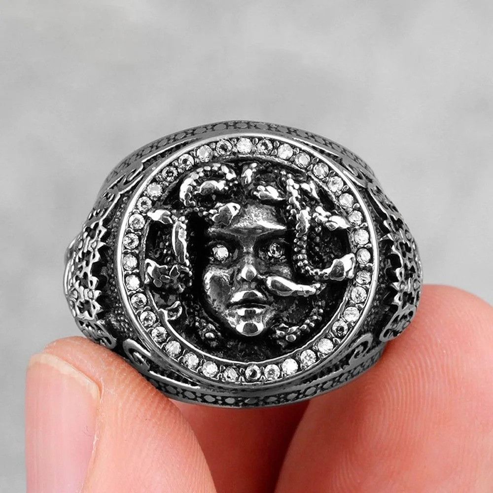 Japanese Brand Retro Medusa Ring Size ONE SIZE - 1 Thumbnail