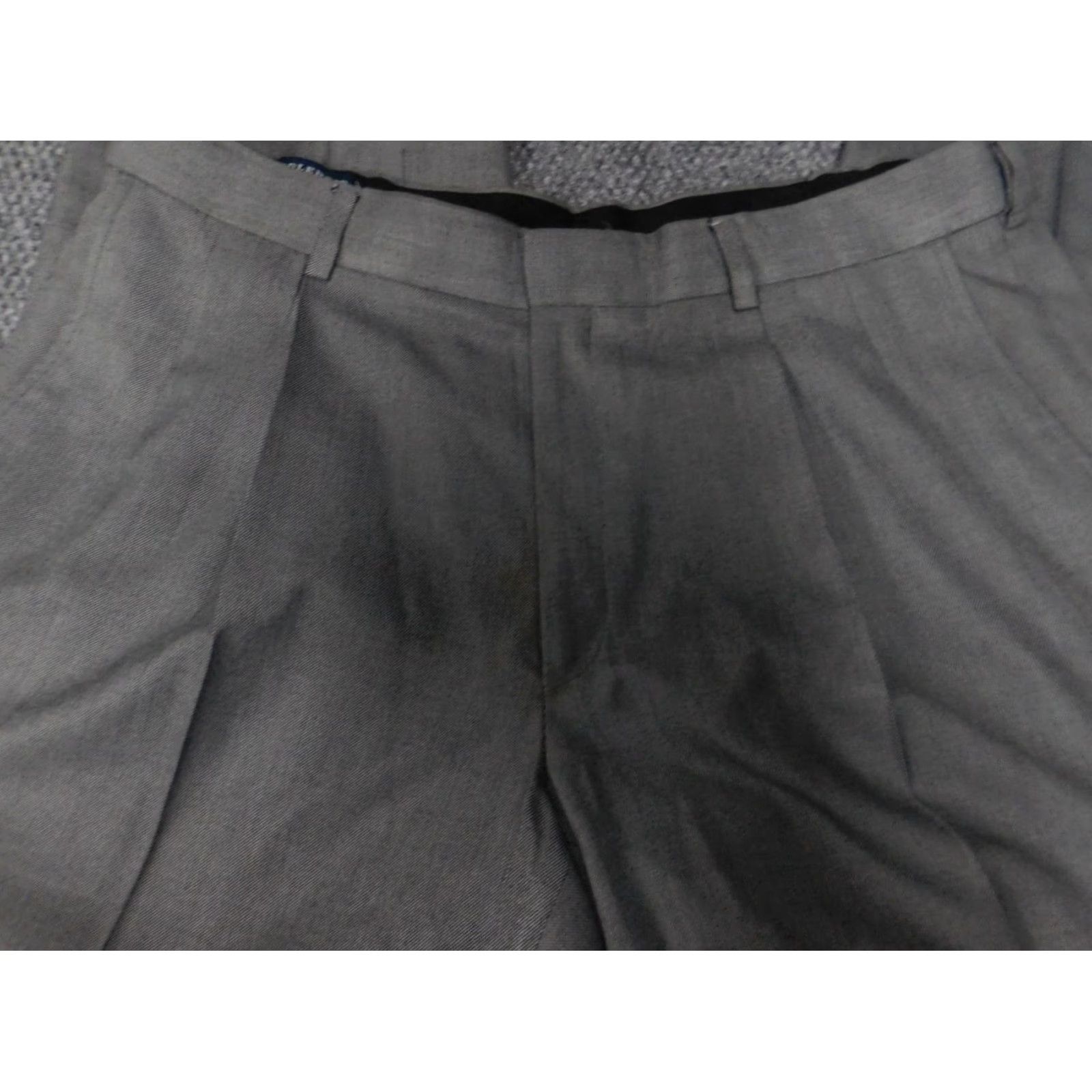 Vintage Saddlebred Pants 34x29 Men Gray Straight Office Business Casual Cuffed Size US 34 / EU 50 - 2 Thumbnail