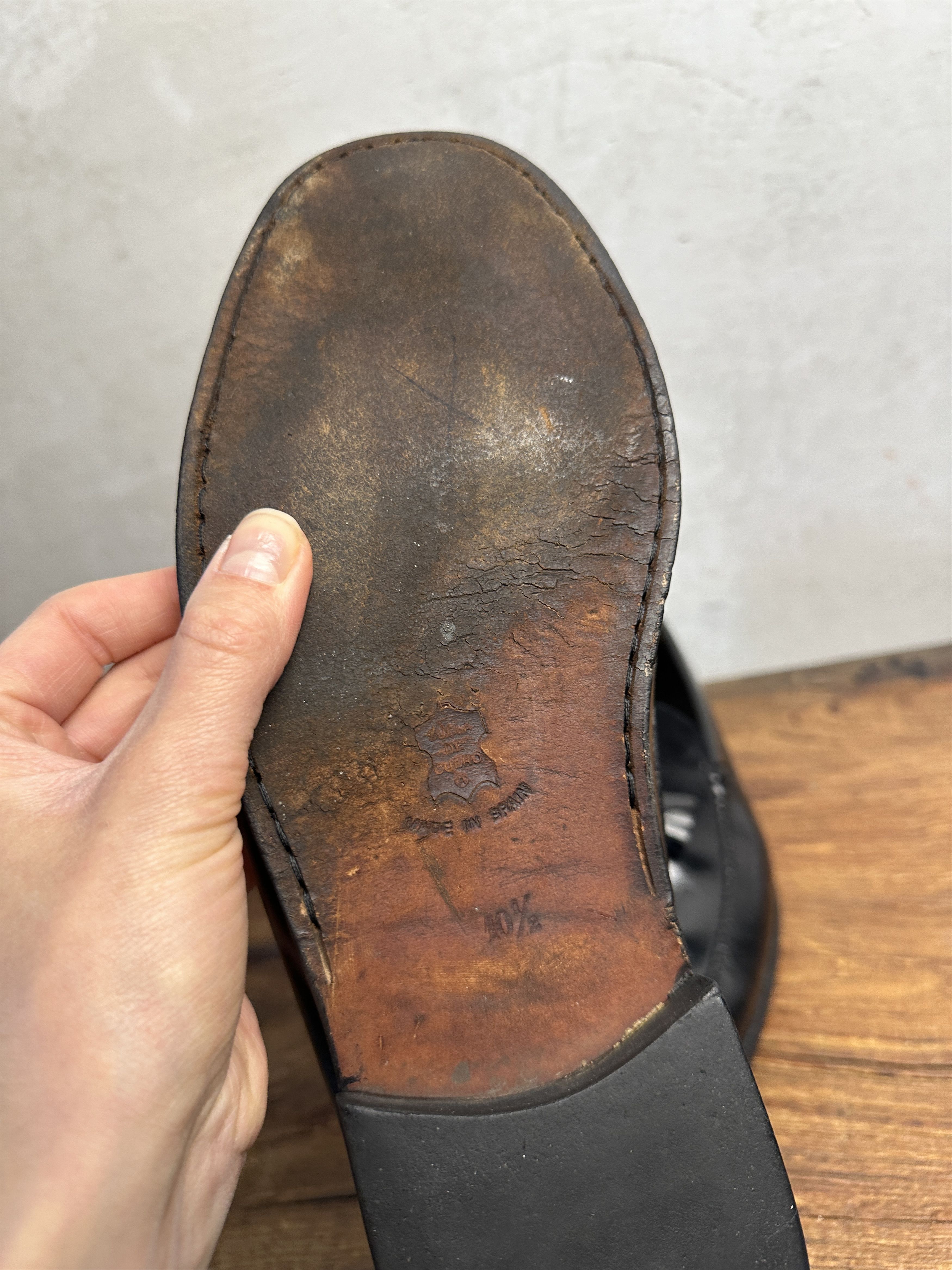 Genuine Leather Custom Made in Spain Leather Loafers Size US 10.5 / EU 43-44 - 9 Thumbnail
