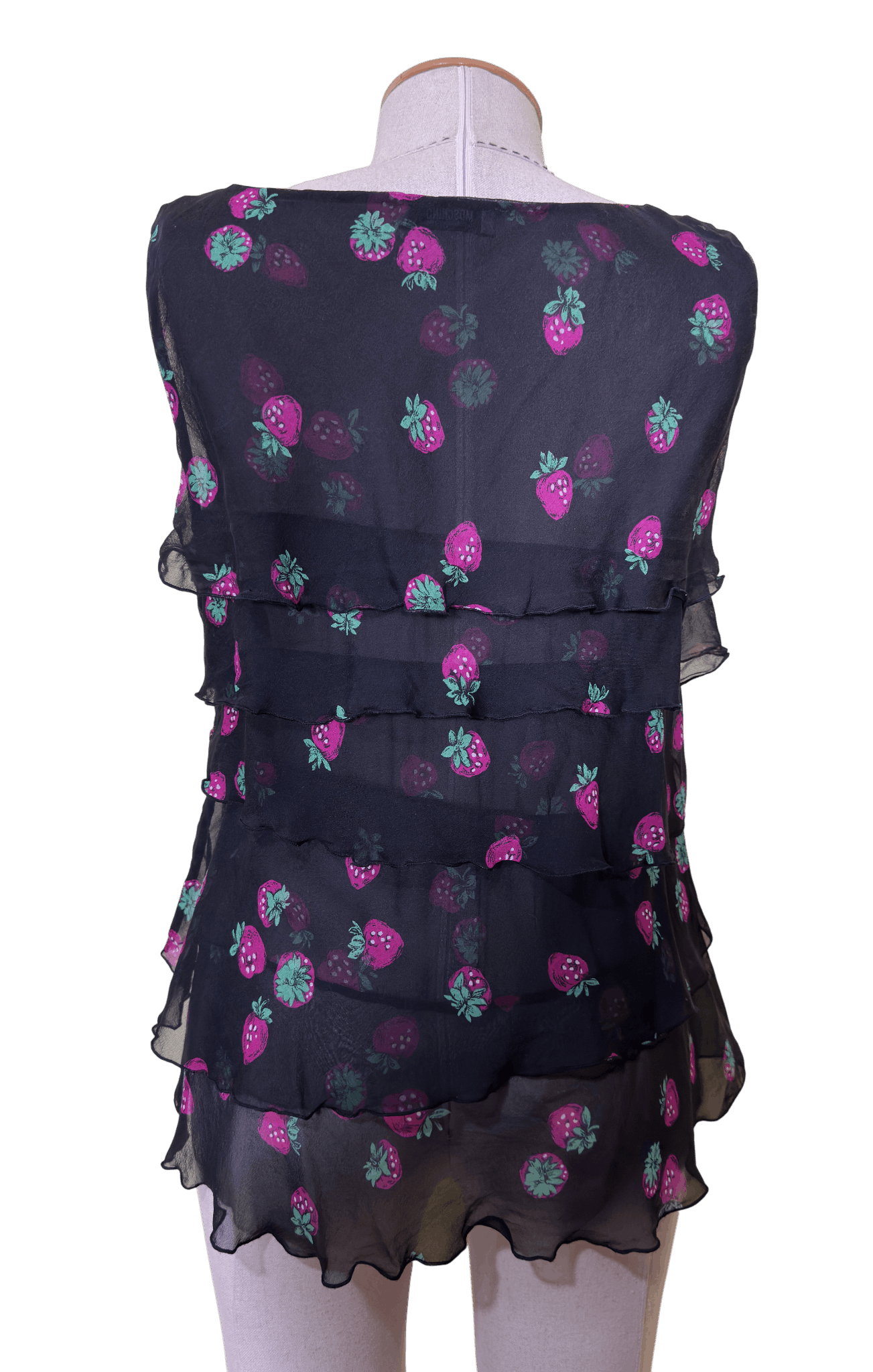 Moschino Silk Top Strawberry Size M / US 6-8 / IT 42-44 - 3 Thumbnail