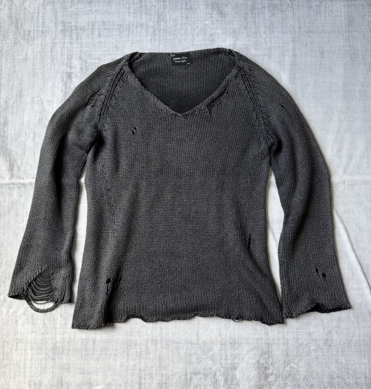 Number (N)ine SS04 Distressed Knit Sweater | Grailed