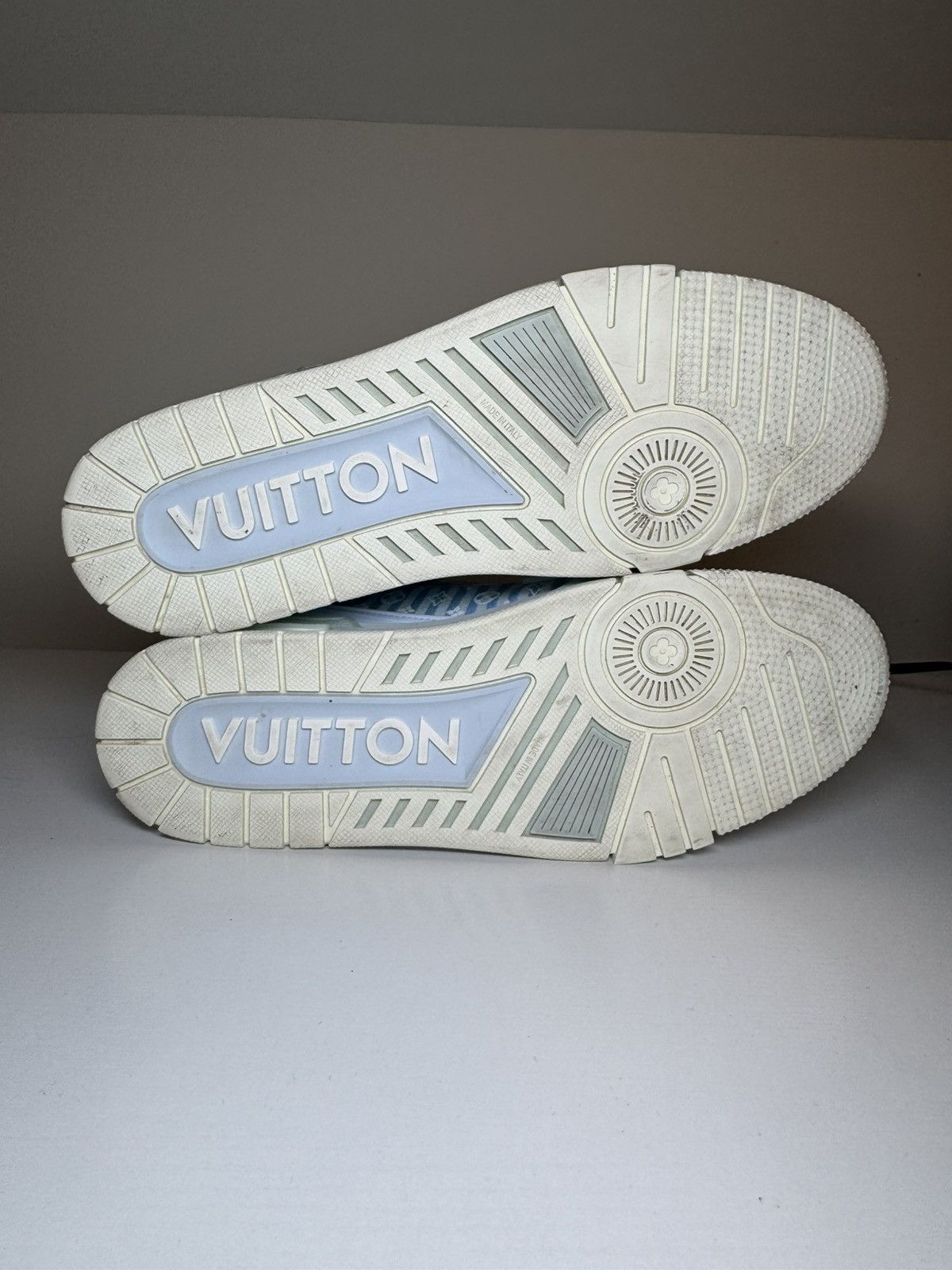 Louis Vuitton Louis Vuitton LV Trainer Low Blue Stripe Mini Monogram Sz 10 Size US 10 / EU 43 - 7 Thumbnail