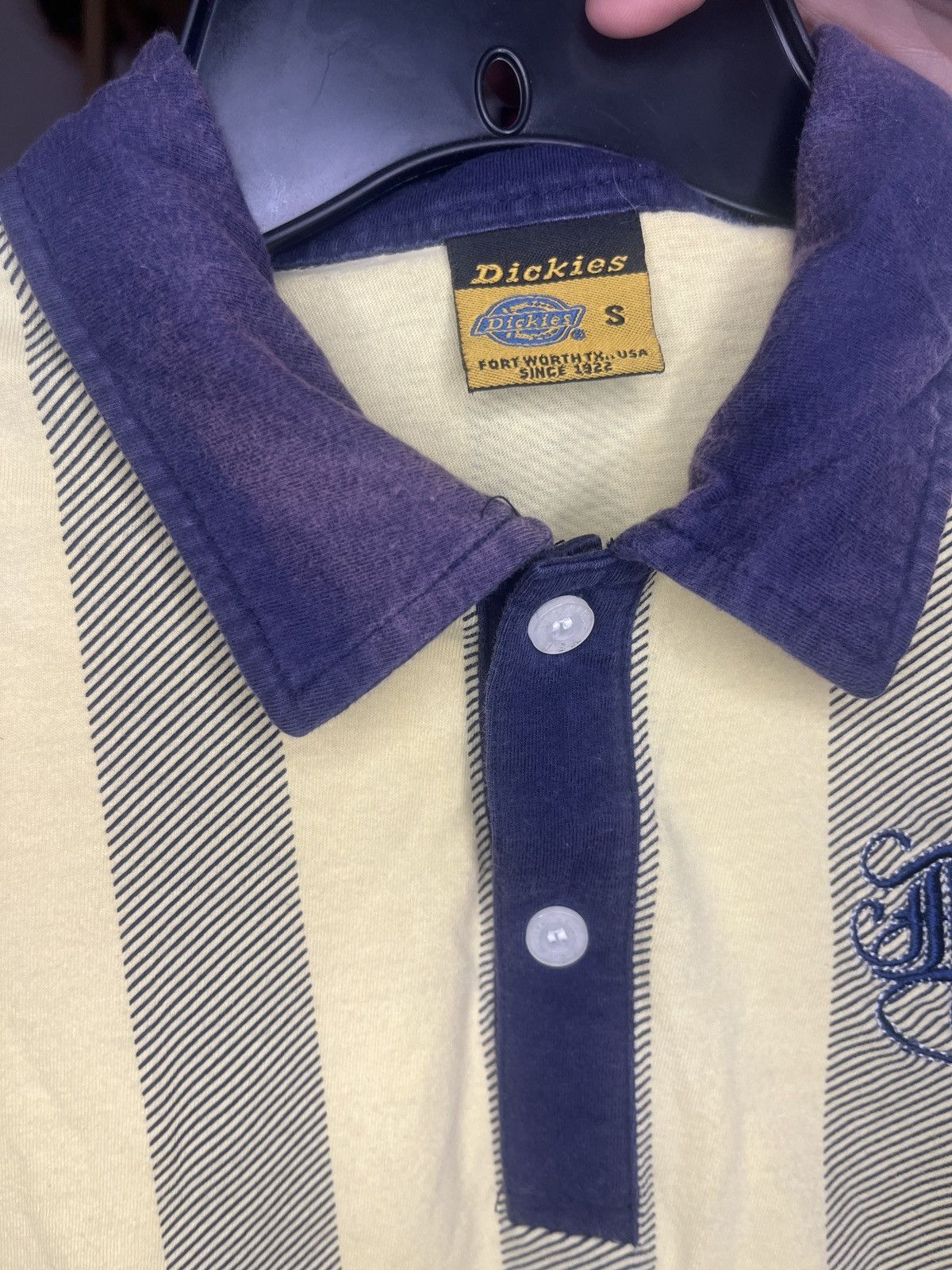 Dickies × Vintage Vintage Y2K Dickies Striped Polo Collar Shirt Size Small Size US S / EU 44-46 / 1 - 3 Thumbnail