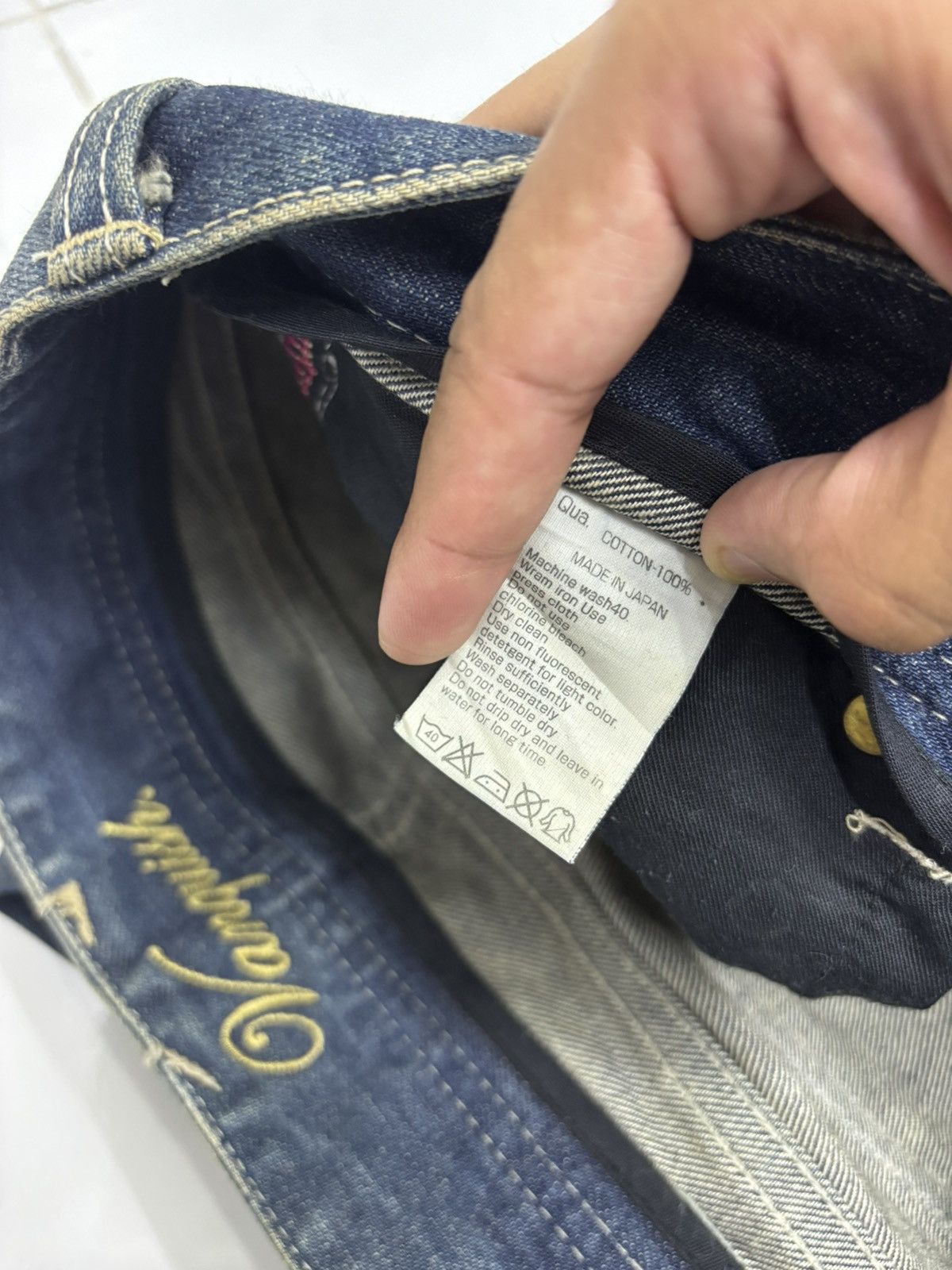 If Six Was Nine × Number (N)ine VANQUISH THRASHED PUNK DISTRESSED FLARED DENIM JEANS Size US 32 / EU 48 - 10 Thumbnail