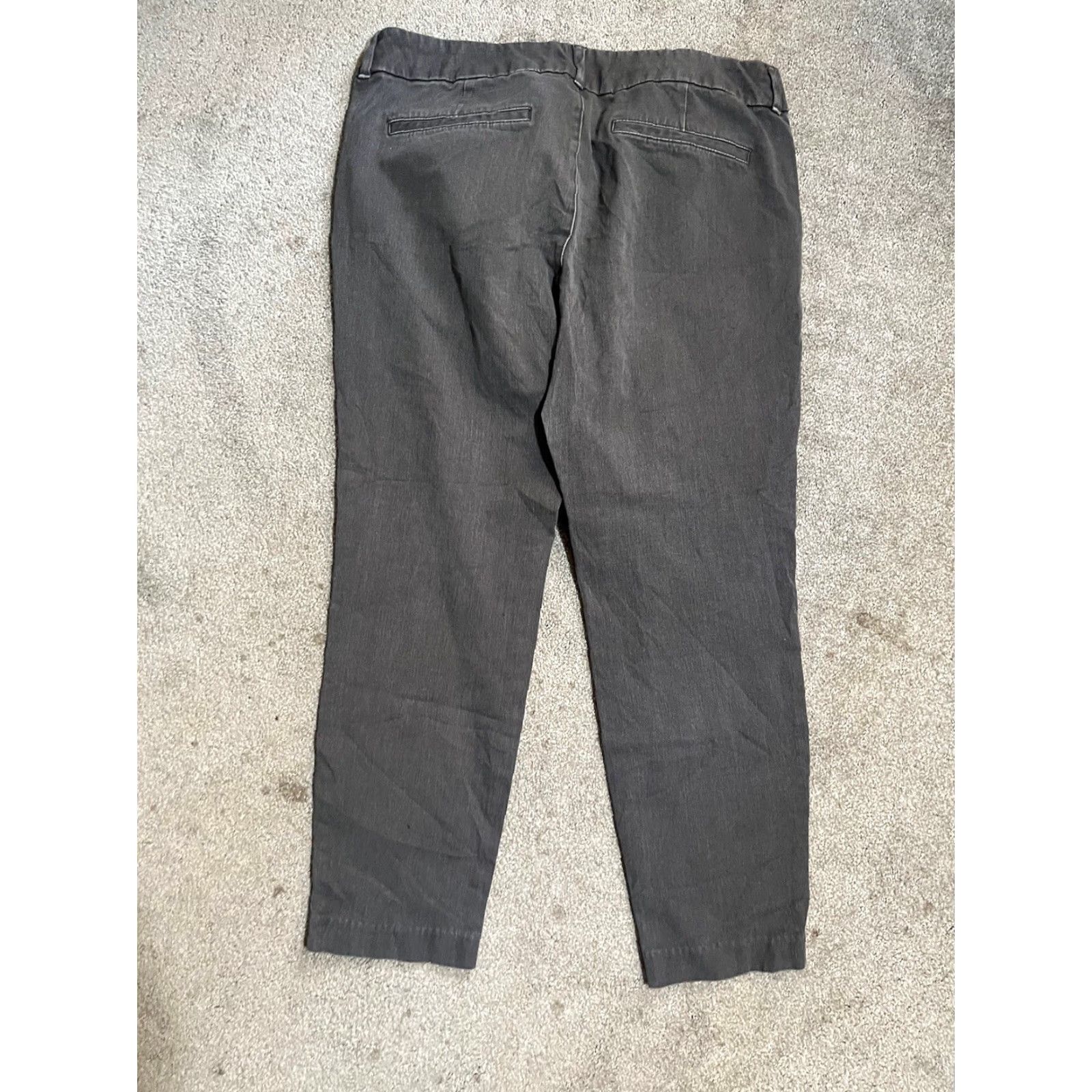 Old Navy Old Navy Pixie Ankle Pants Women Size 10 Pockets Dark Gray Med Rise Charcoal Size 32" / US 10 / IT 46 - 3 Thumbnail
