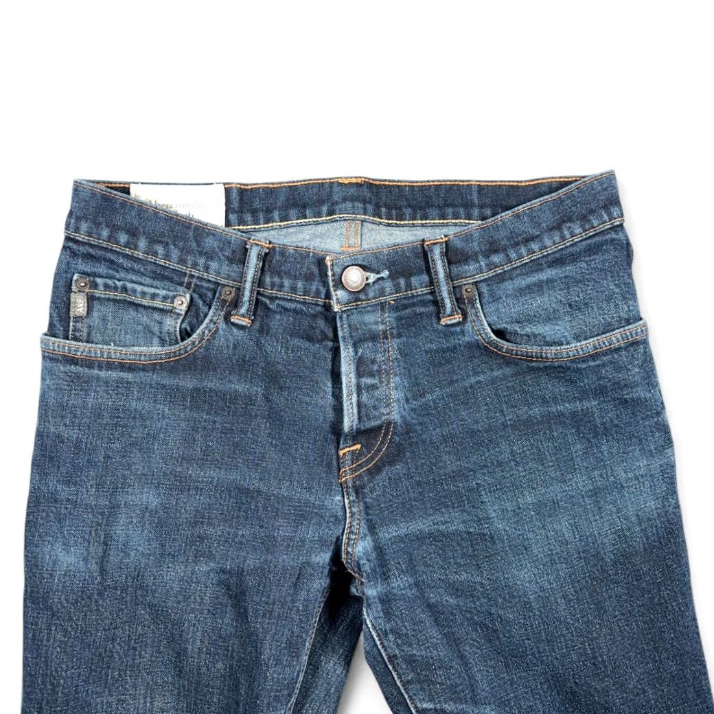 Abercrombie & Fitch Abercrombie & Fitch Jeans Mens 33x32 Blue Dark Wash Denim Button Fly Super Skinny Size US 33 - 4 Thumbnail