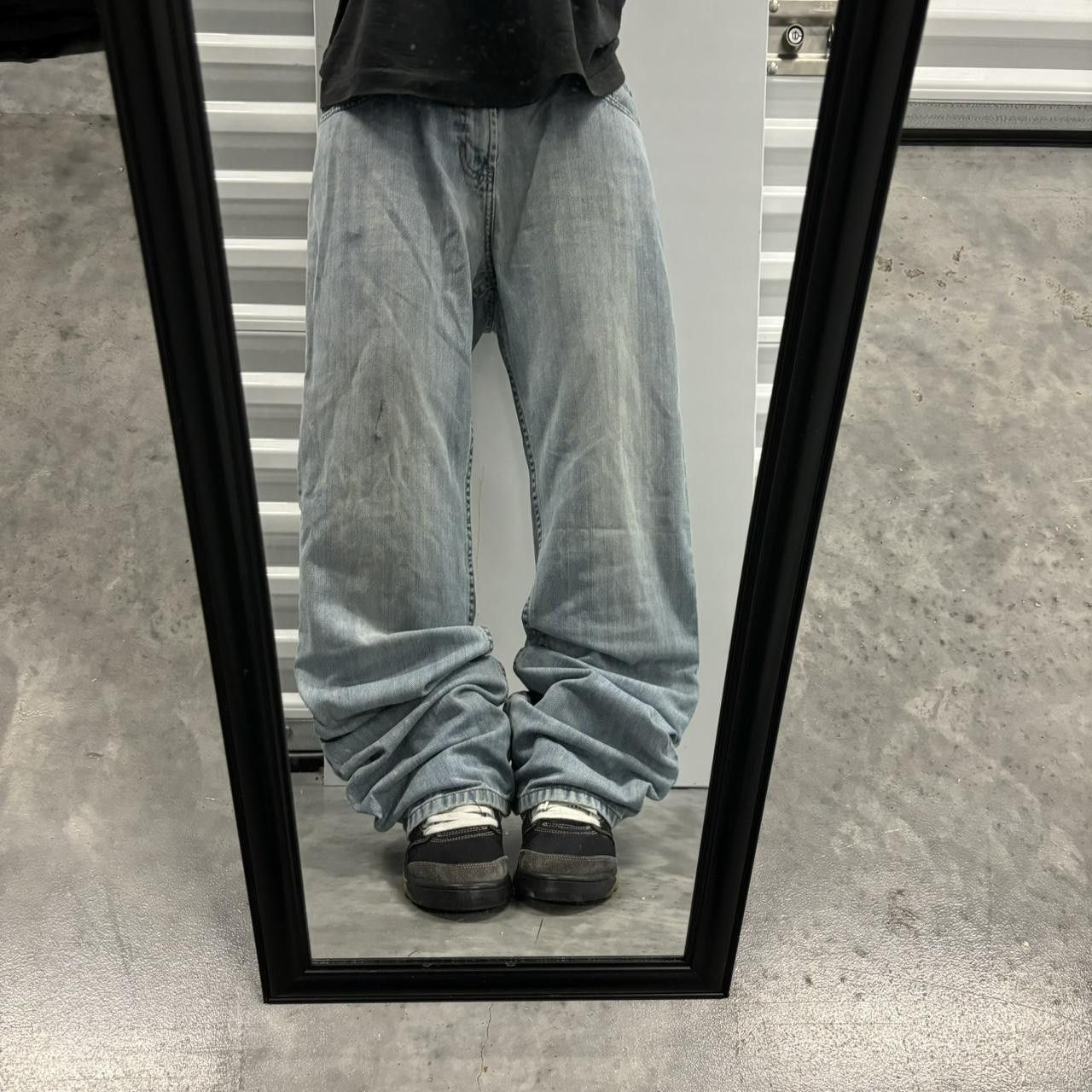 Japanese Brand × Vintage Crazy Vintage Y2K/2000s Baggy Light Wash Skater Denim Jeans! Size US 34 / EU 50 - 1 Thumbnail