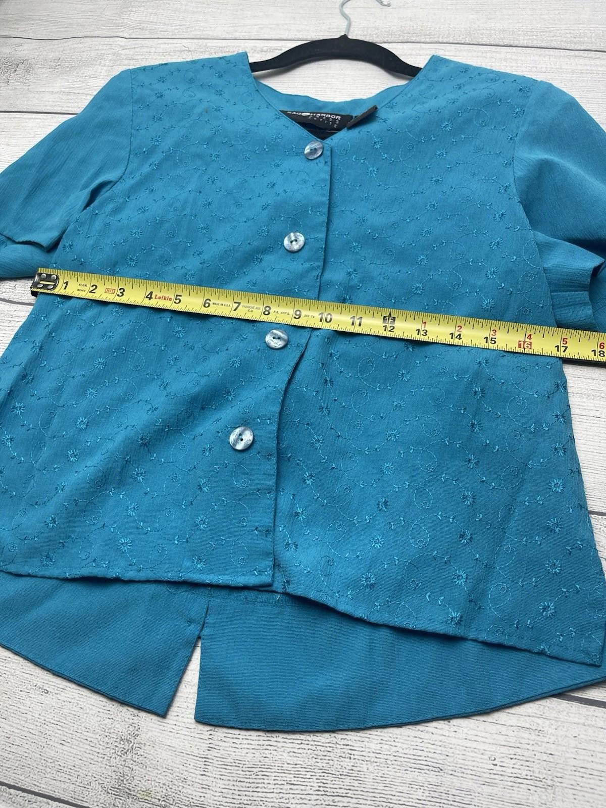 Other SAG HARBOR DRESS WOMEN'S BUTTON DOWN BLOUSE TOP 10p Size L / US 10 / IT 46 - 5 Thumbnail