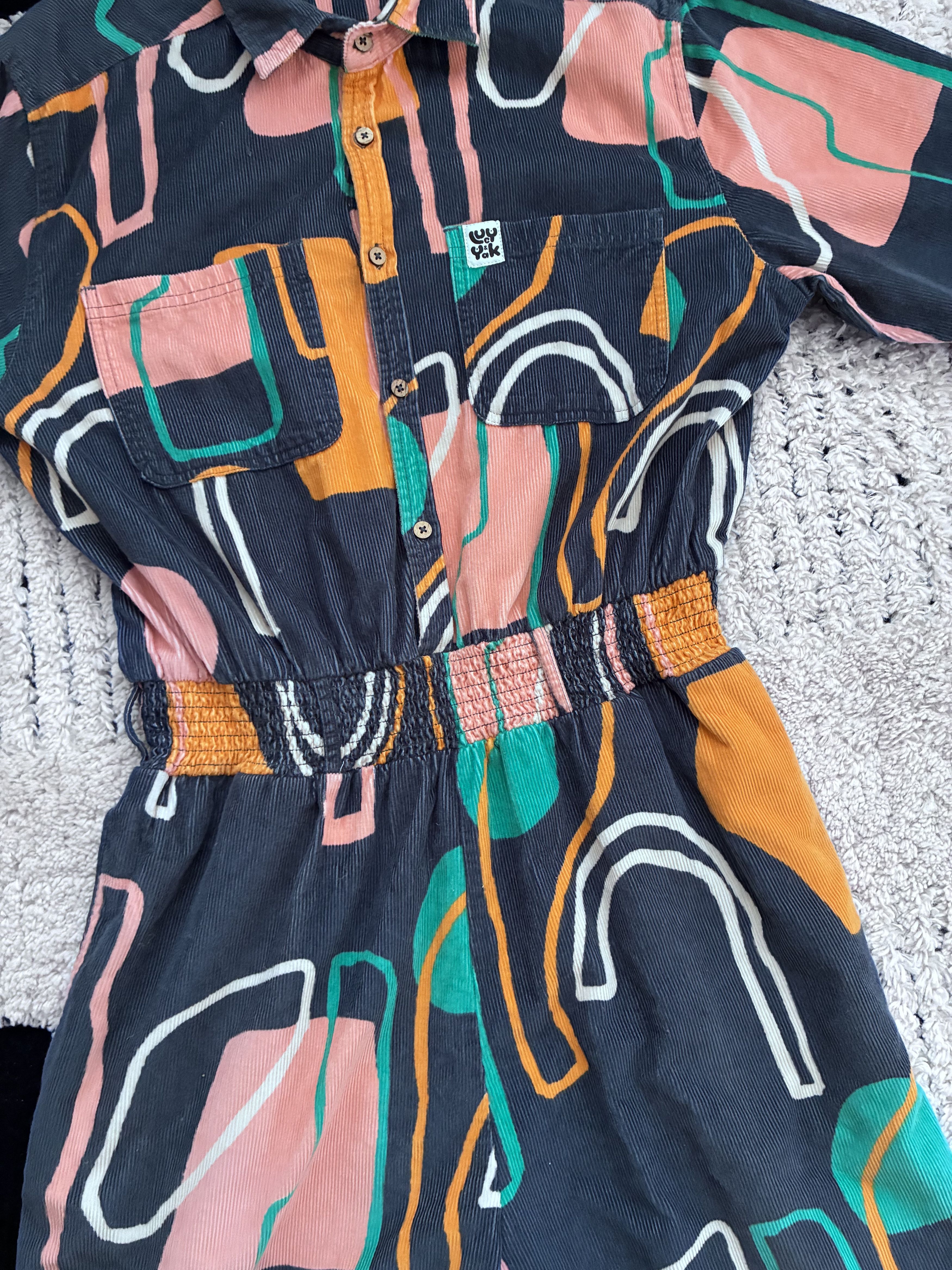 Other Eddie Corduroy Boiler Suit in Grunge Paisley Size 30" / US 8 / IT 44 - 2 Thumbnail