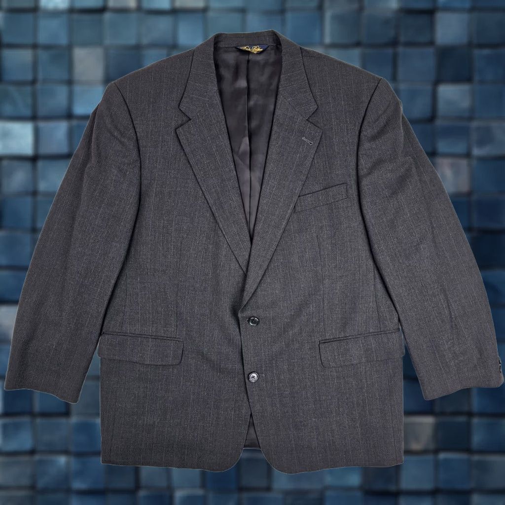 Brooks Brothers Brooks Brothers Coat Men 46R Virgin Wool Charcoal Shadow Pinstripe Woven Suit Size 46R - 1 Thumbnail