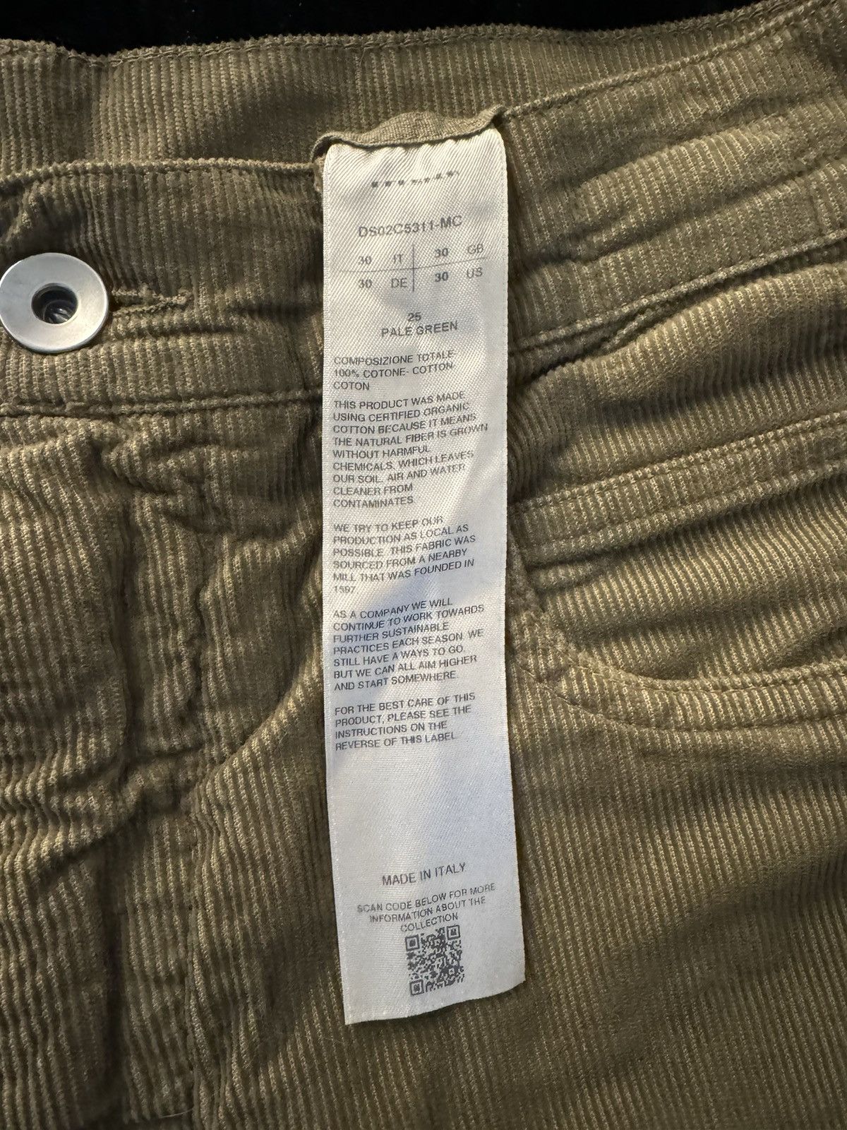 Rick Owens Rick Owen’s DRKSHDW Bolan Bootcut Corduroy Pants Size US 30 / EU 46 - 6 Thumbnail