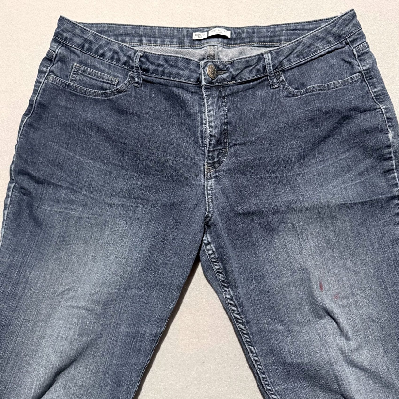 Lee Riders by Lee Skinny Jeans Women's Blue Denim Mid Rise Modern Fit - 35X30 Size 24" / US 00 / IT 34 - 3 Thumbnail