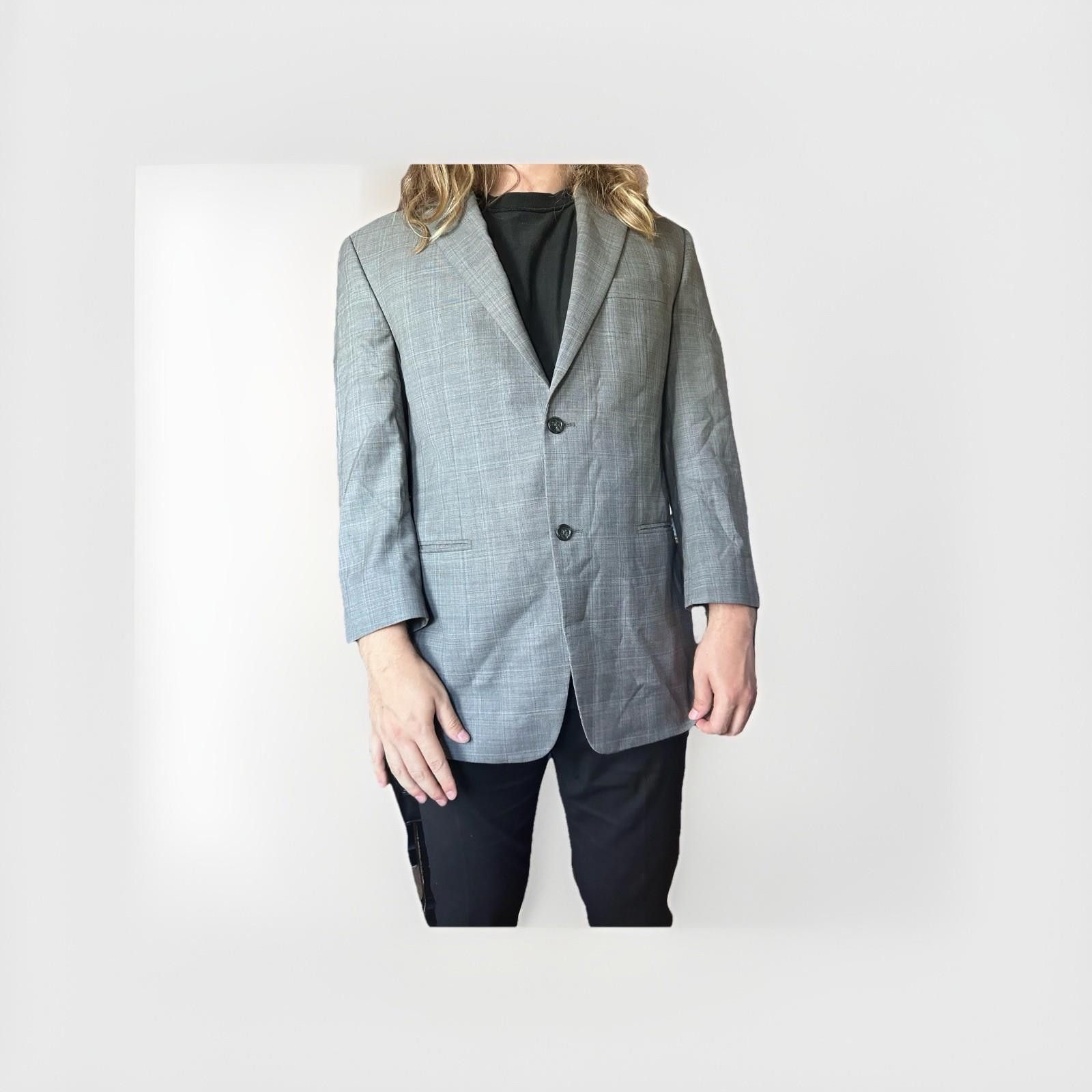 Michael Kors Michael Kors 40R Men Blazer Gray Plaid Woolmark 2 Button Size 38R - 1 Thumbnail