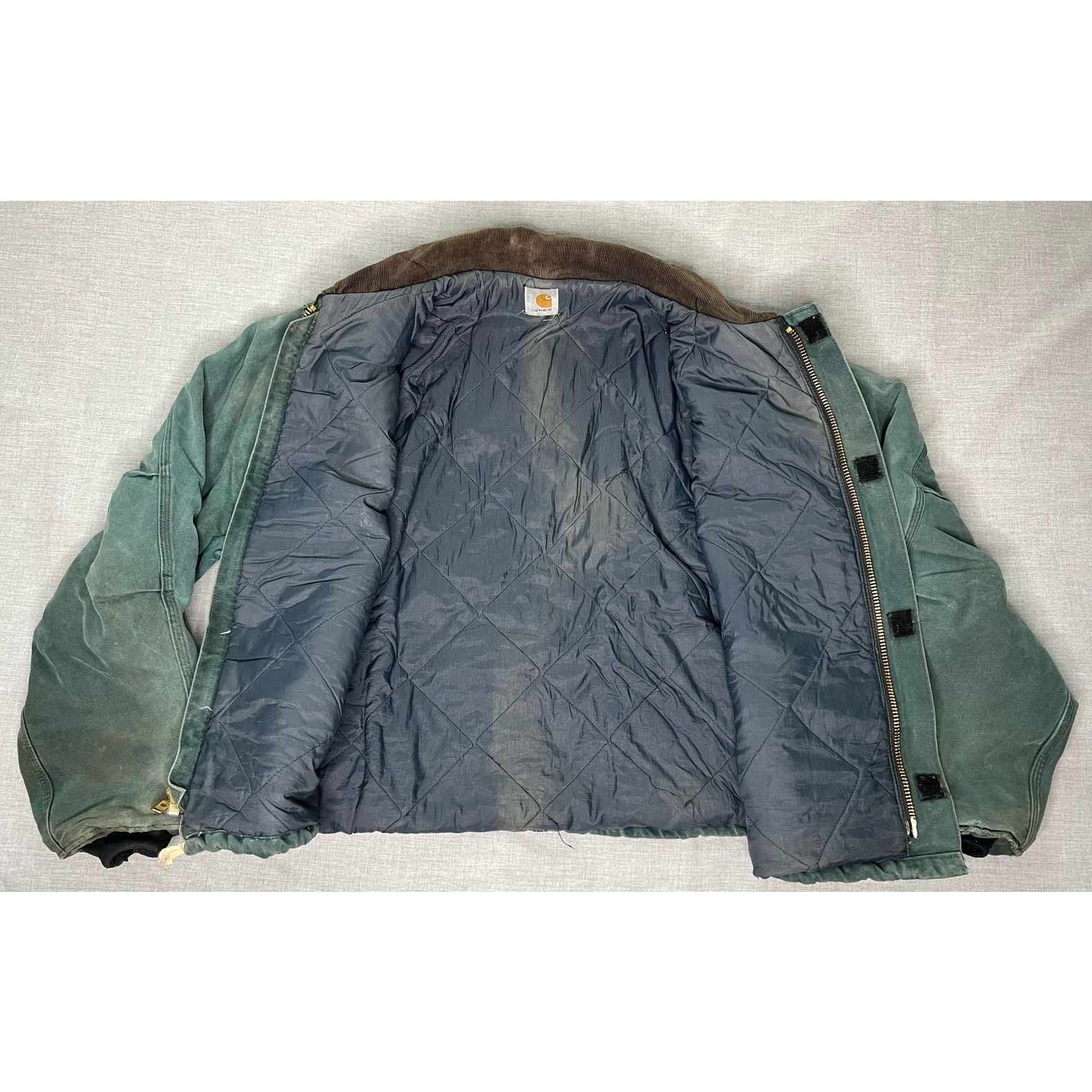 Carhartt × Vintage Vintage Carhartt Green Quilt Lined Detroit Jacket 2XL 28x28 Size US XXL / EU 58 / 5 - 3 Thumbnail