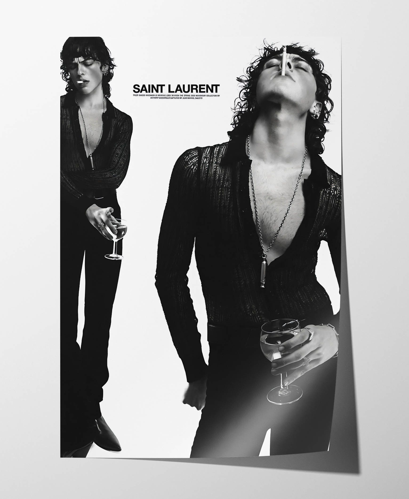 Yves Saint Laurent Saint Laurent Poster Print Gift Vintage Archive Logo Size ONE SIZE - 1 Thumbnail