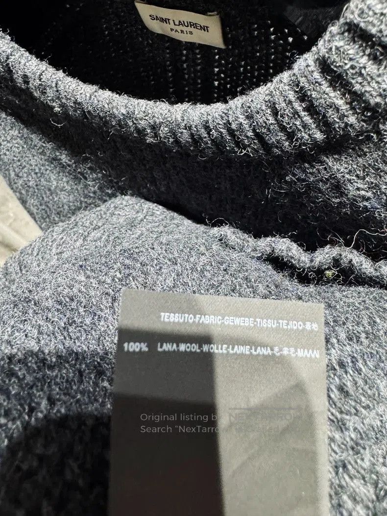 Saint Laurent Paris Saint Laurent 14AW Grey Wool Sweater. Size US M / EU 48-50 / 2 - 5 Thumbnail