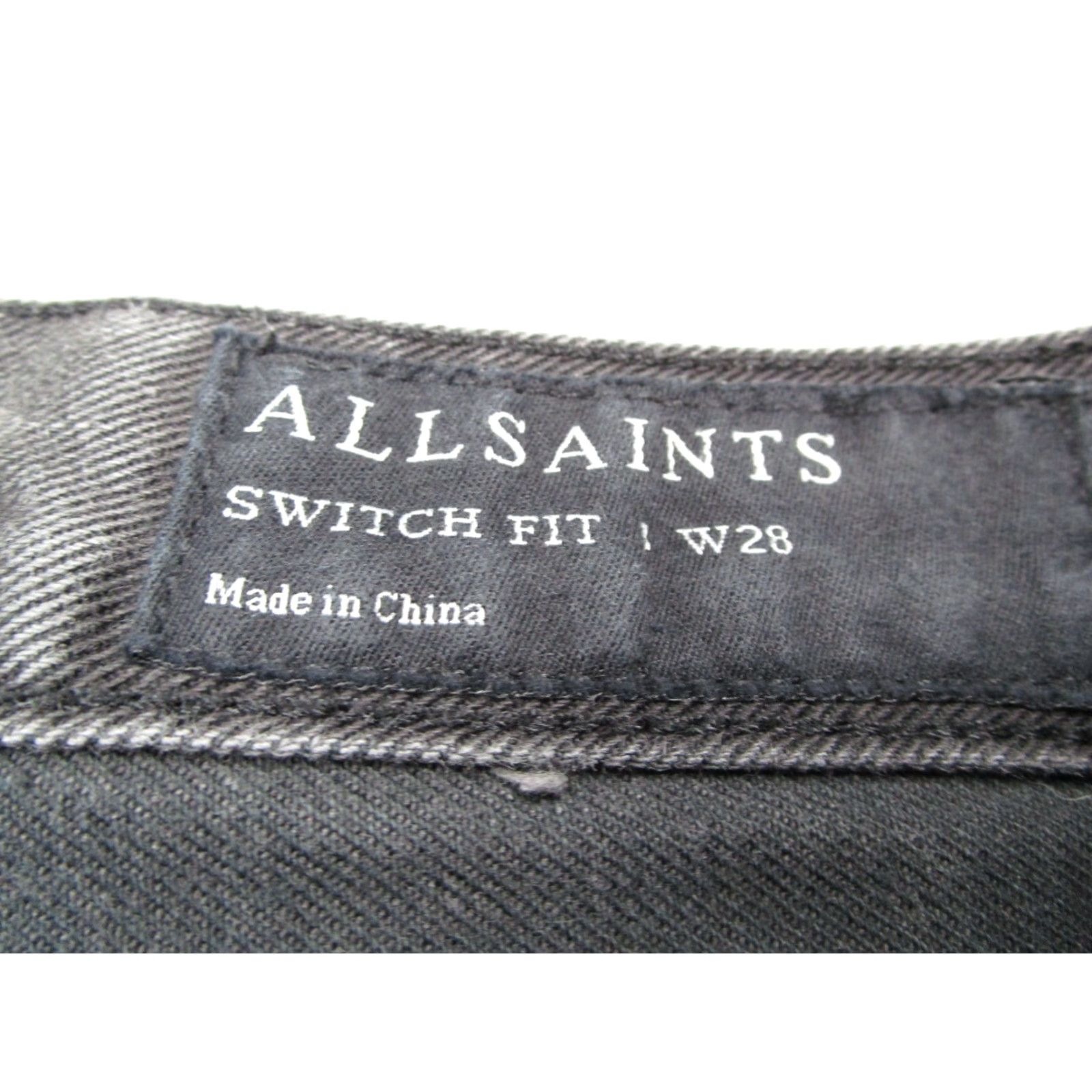 Allsaints All Saints Shorts Mens 28 Gray Denim Button Fly Distressed Nitrate Switch Fit Size US 28 / EU 44 - 2 Thumbnail