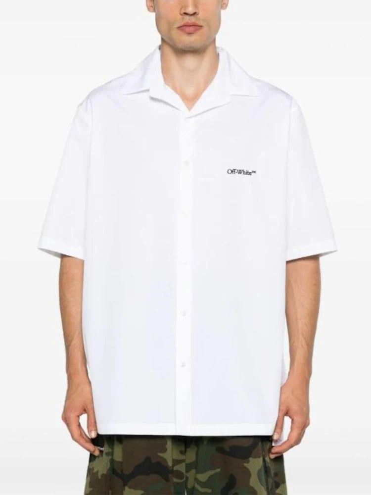 Off-White o1s22i1n1124 Short Sleeved Shirt in White Size US M / EU 48-50 / 2 - 3 Thumbnail