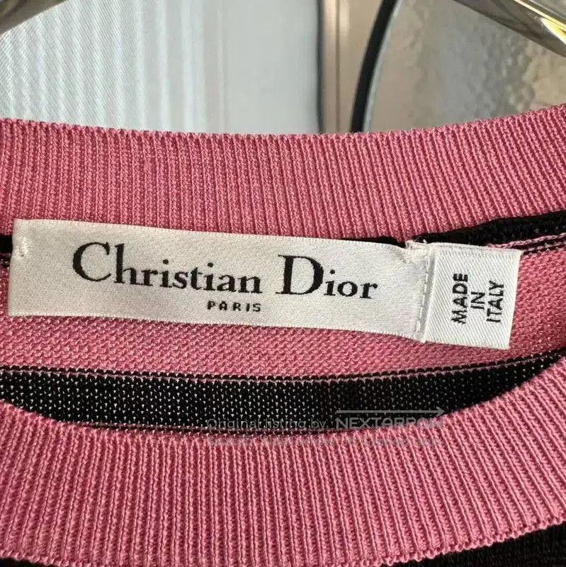Dior Dior Pink Striped Silk Women's T. Size S / US 4 / IT 40 - 4 Thumbnail