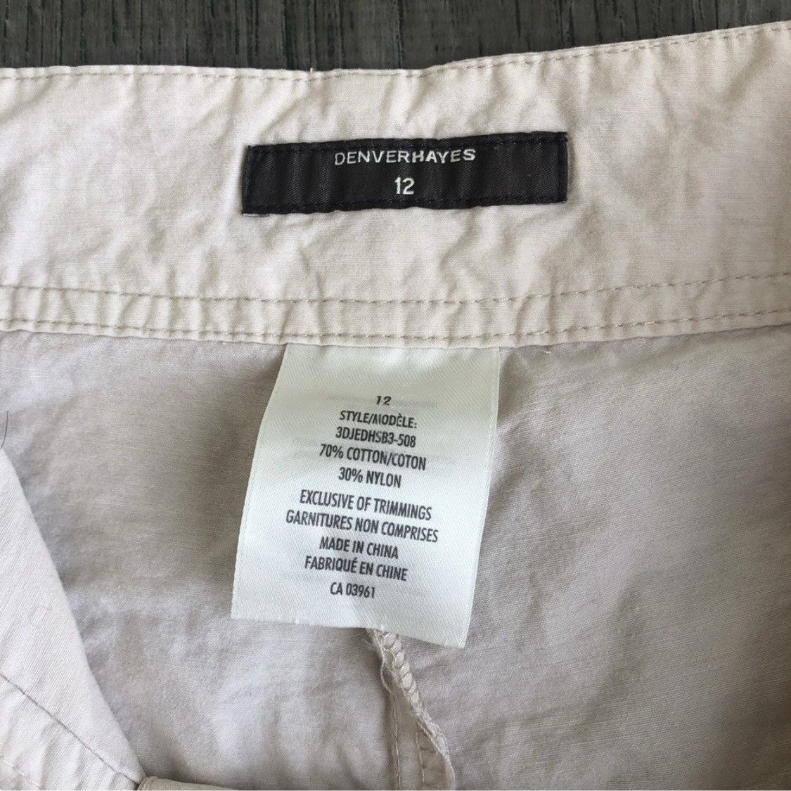 Denver Hayes Cream Cargo Skirt w shorts under layer Size 34" / US 12 / IT 48 - 8 Thumbnail