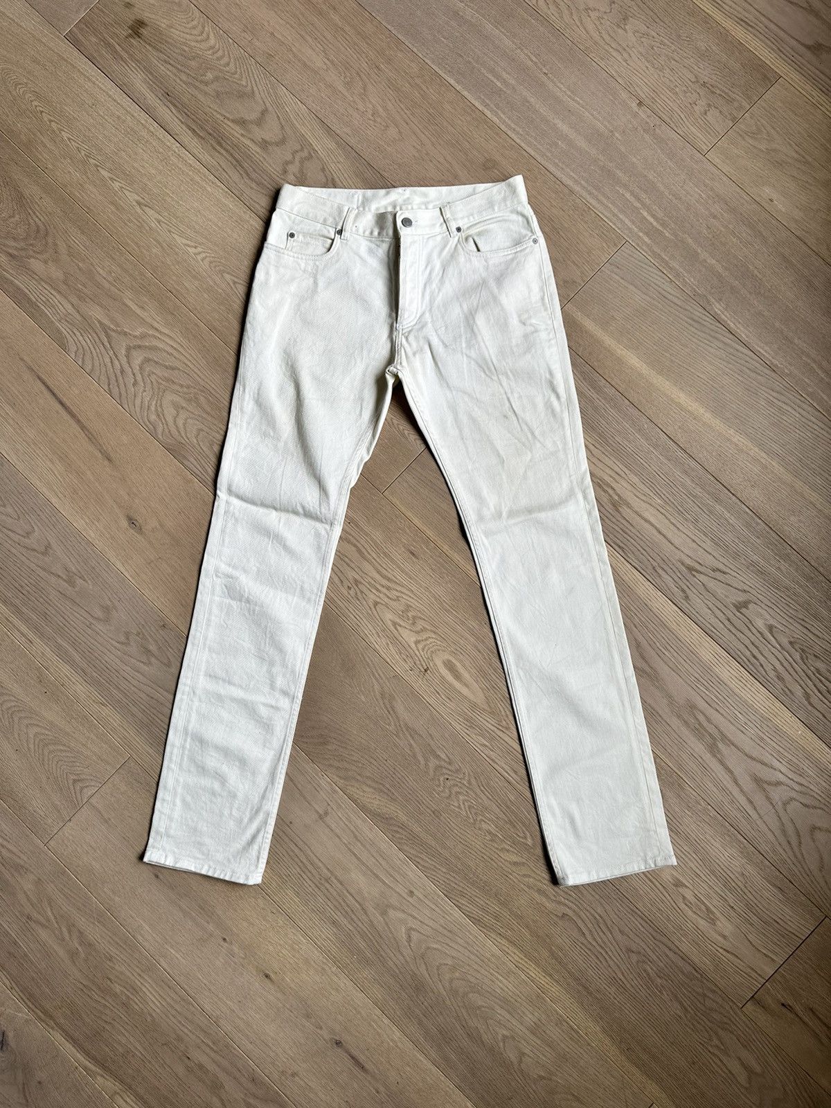 Maison Margiela white cream denim jeans