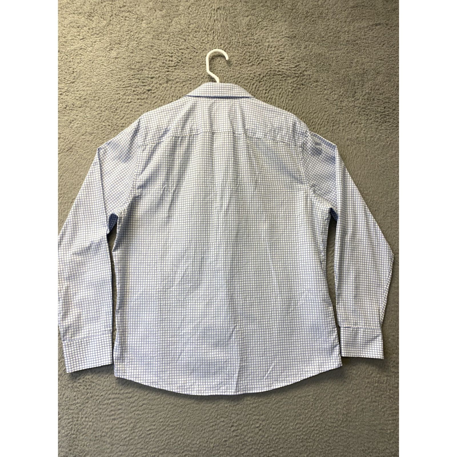 UNTUCKit UNTUCKit Button-Up Shirt Mens XL Blue Short Sleeve Check Casual Preppy Size US XL / EU 56 / 4 - 7 Thumbnail