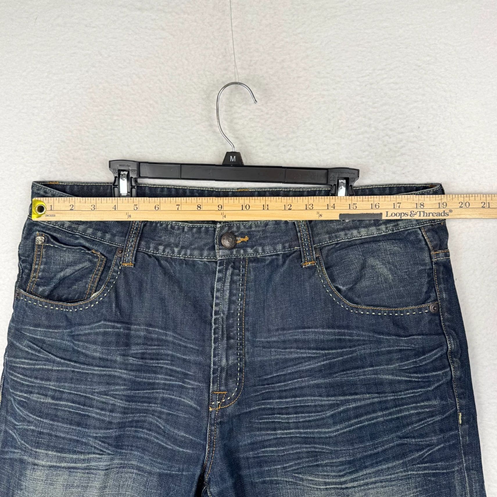 Ecko Unltd. VINTAGE Ecko Unltd. Jeans Bootcut 38x32 Men Denims 5-Pocket Design Blue Cotton Denim Relaxed Mid Rise Fade Whiskering Honeycomb Inseam 32"} Size US 38 / EU 54 - 5 Thumbnail