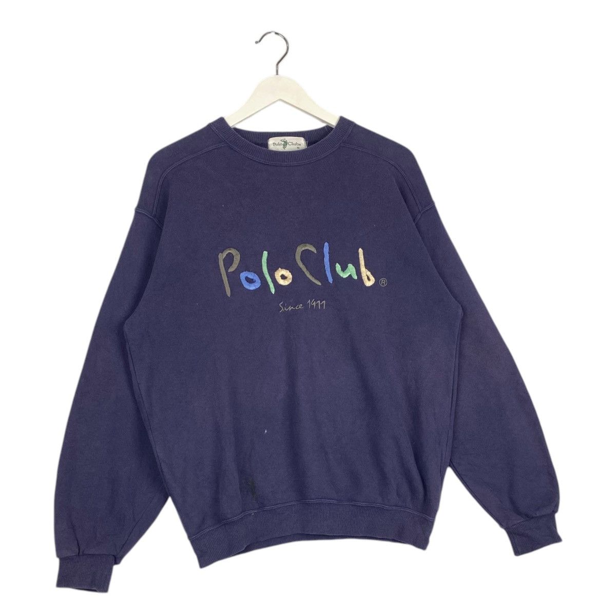 Beverly Hills Polo Club × Vintage Vintage Polo Club Embroidered Crewneck Sweatshirt Navy Blue Size US L / EU 52-54 / 3 - 3 Thumbnail