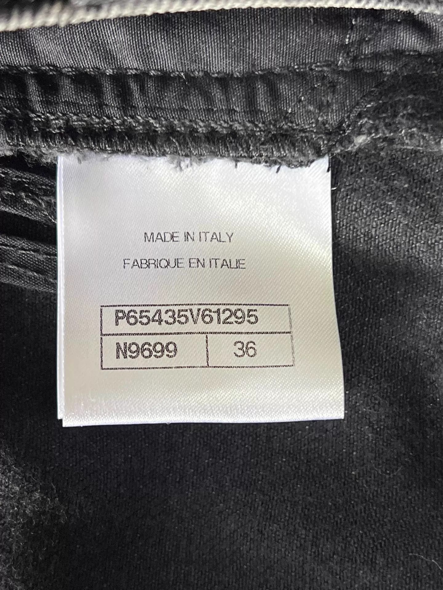 Chanel Chanel Black Striped High-Waisted Straight Jeans 36 Size 26" / US 2 / IT 38 - 6 Thumbnail