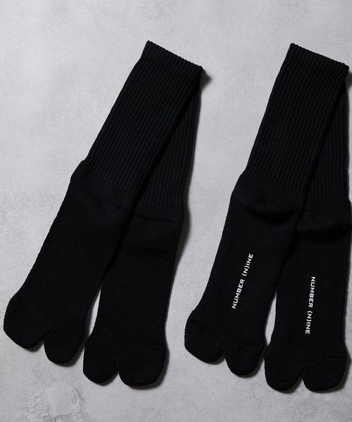 Number (N)ine Number nine PLAIN 2 PACK RIB TABI SOCKS Size ONE SIZE - 3 Thumbnail