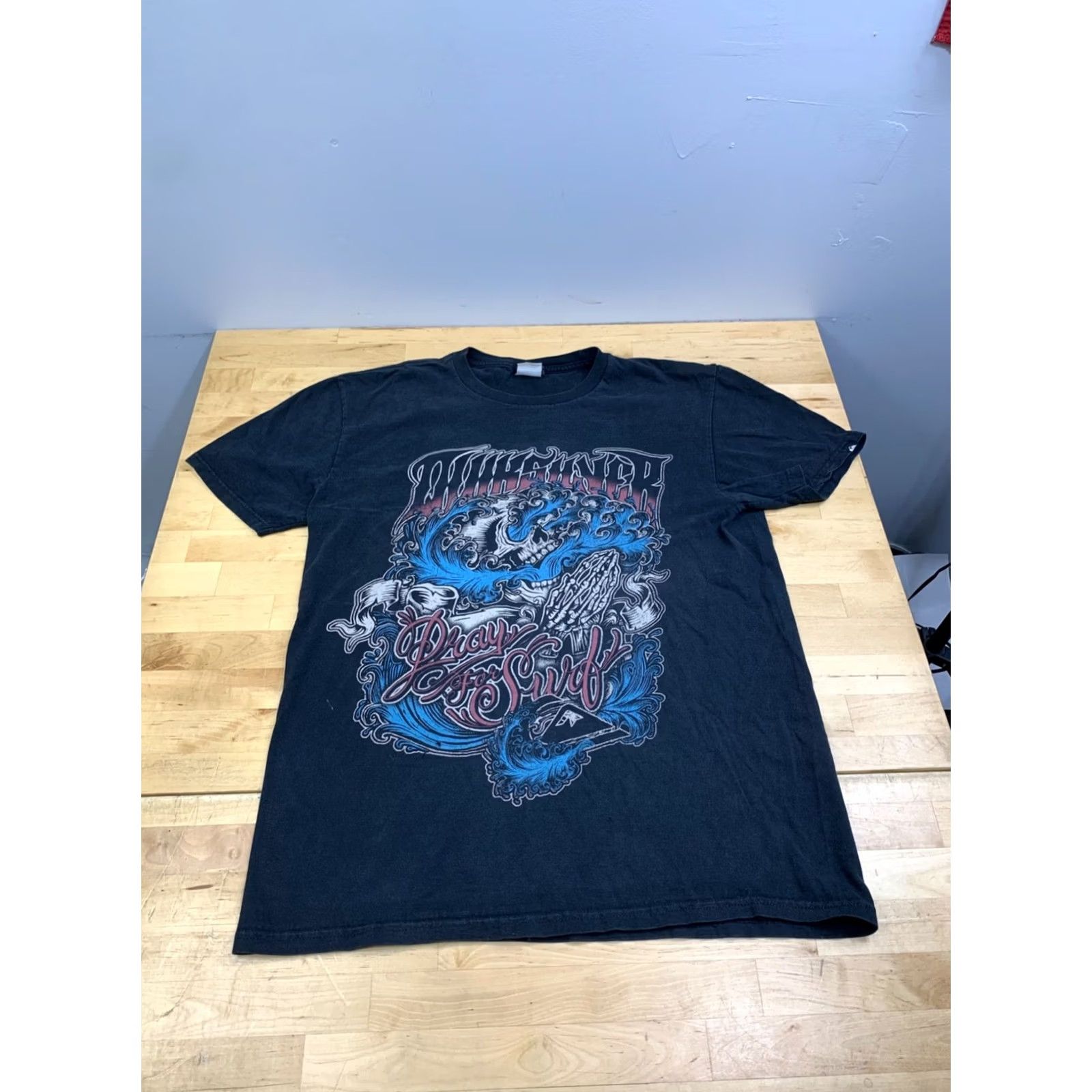 Quiksilver VINTAGE Quiksilver Shirt Men M Black Graphic Print Surf Skull Wave Y2K 13064 Size US M / EU 48-50 / 2 - 3 Thumbnail