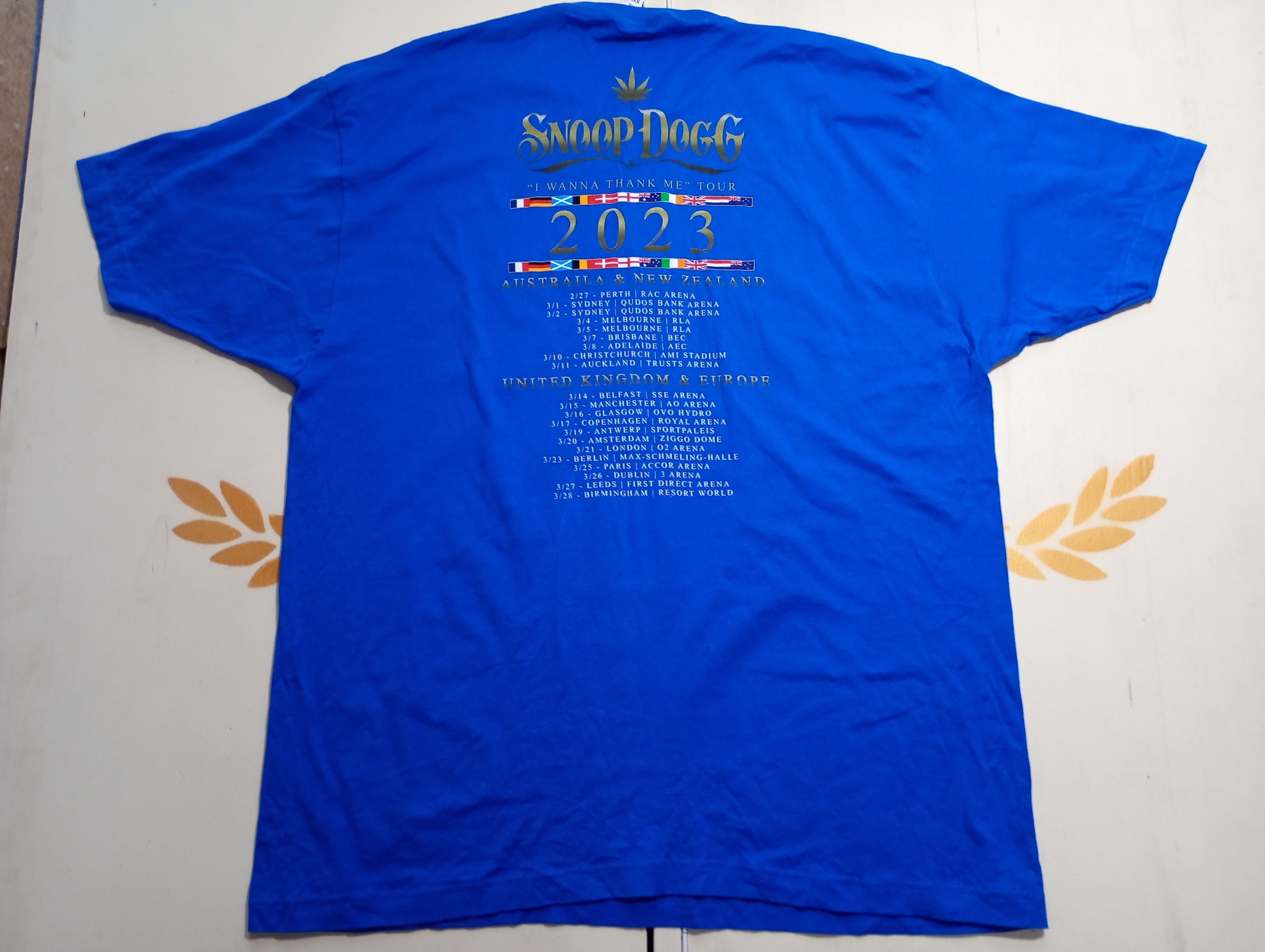 Tultex Snoop Dogg "I Wanna Thank Me" Tour 2023 T-Shirt Size US XXL / EU 58 / 5 - 8 Thumbnail