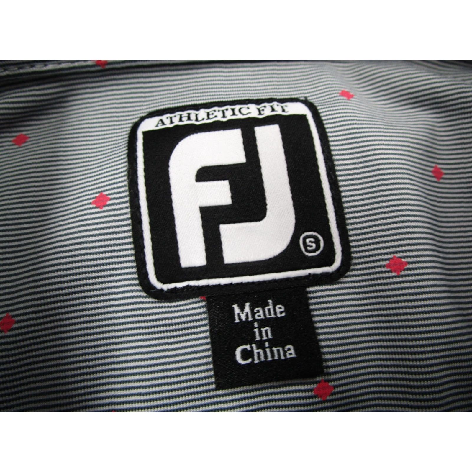 Footjoy FootJoy Polo Shirt Mens S Gray Red Dot Promontory Athletic Fit Golf Shirt Size US S / EU 44-46 / 1 - 3 Thumbnail