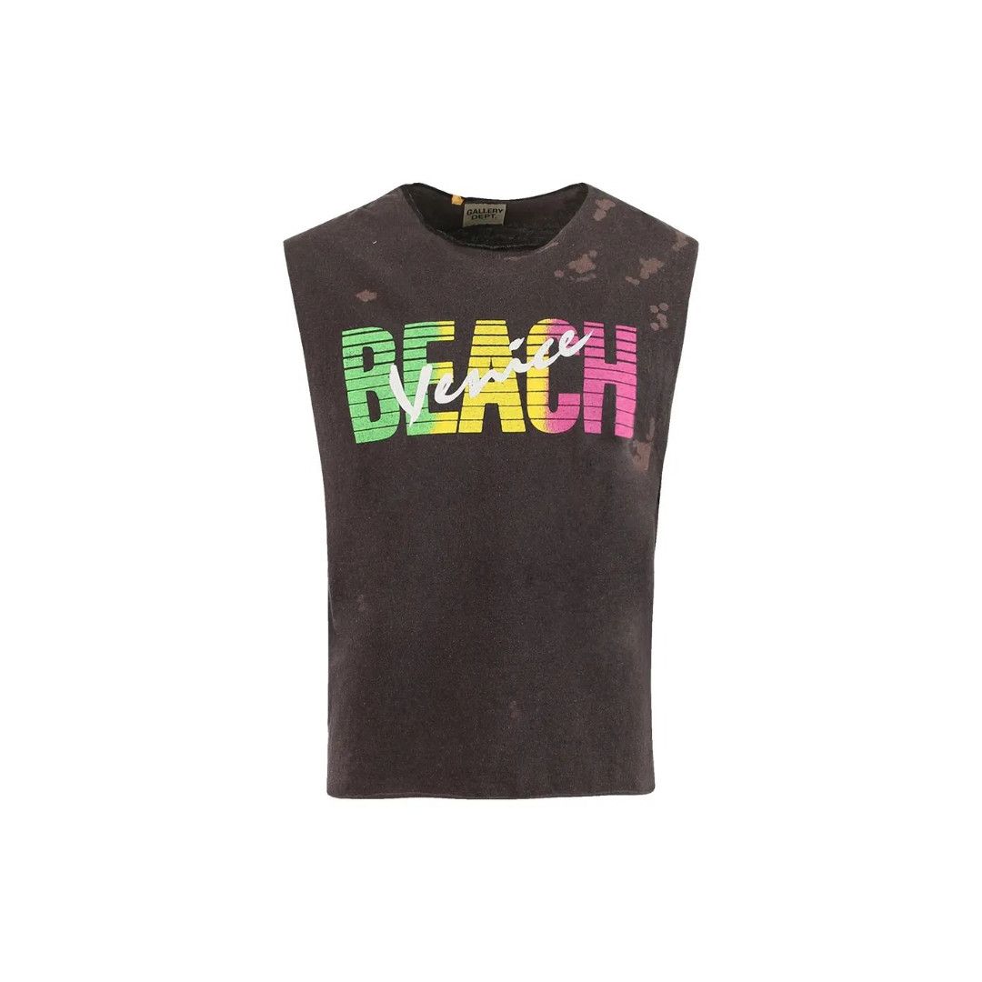 Gallery Dept. o1mle0326 Muscle Beach Tee Shirt in Black Size US XL / EU 56 / 4 - 1 Thumbnail