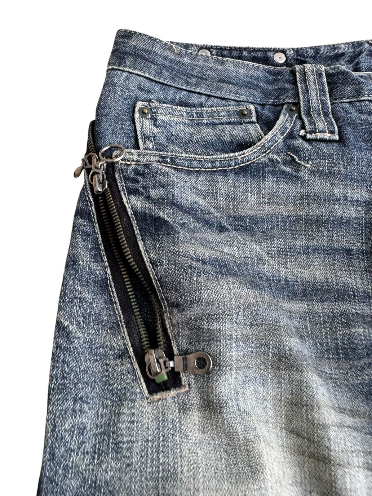 semanticdesign ⚡️⚡️Vintage Semantic Design Distressed Super Flare Jeans Size US 33 - 14 Thumbnail