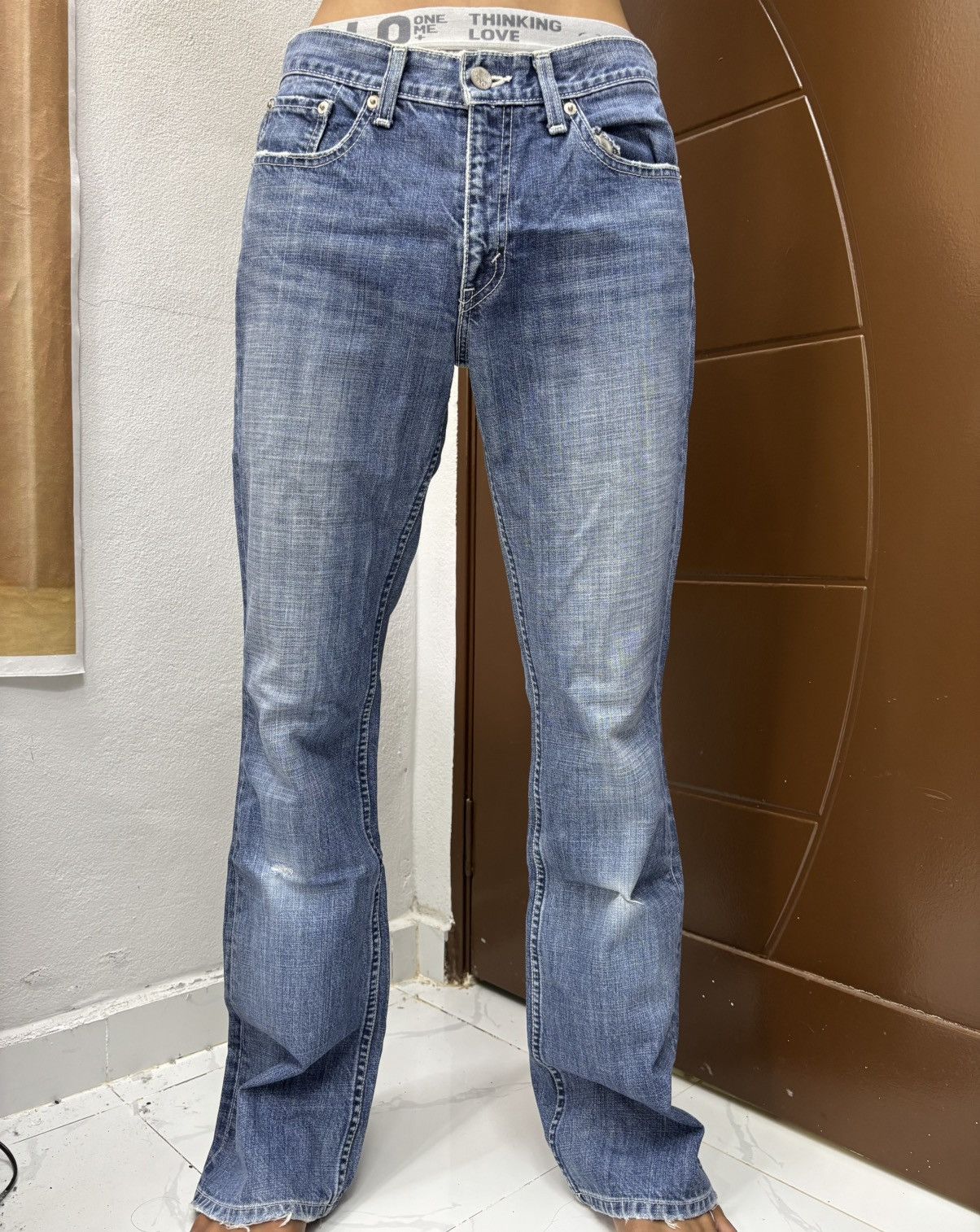 If Six Was Nine 💥Flare Levis 90s Strauss Co Bootcut Denim Jeans Flared Size US 31 - 15 Thumbnail