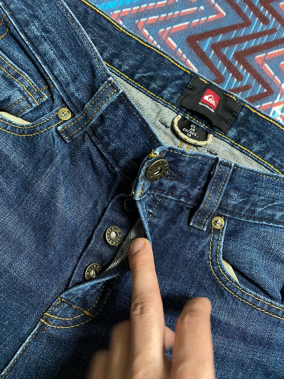 Quiksilver × Vintage Vintage 2000s Quiksilver Baggy Cotton Jeans Men’s Size US 28 / EU 44 - 10 Thumbnail