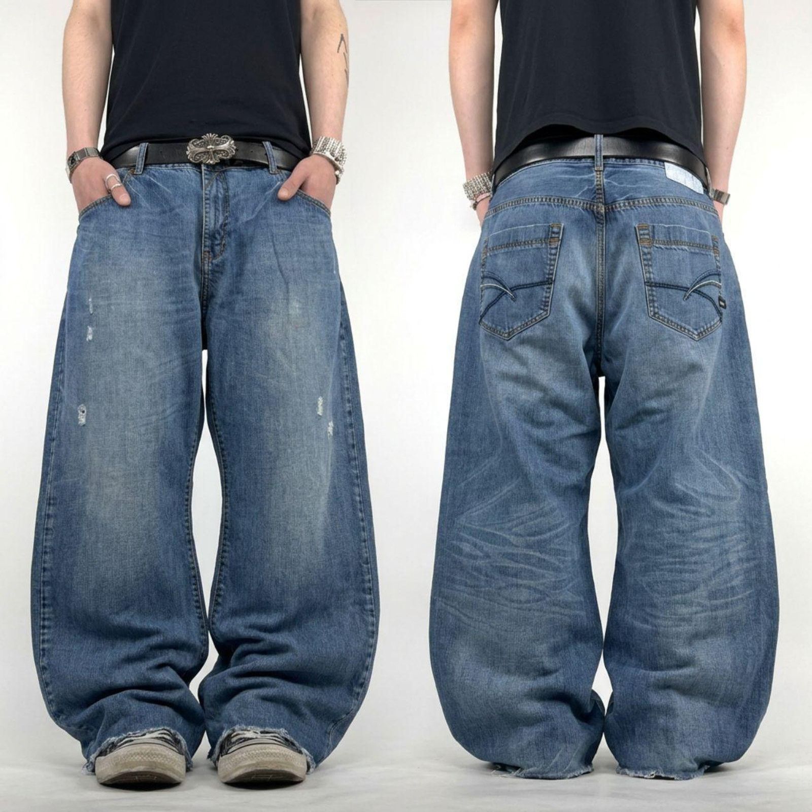 Vintage y2k skater grunge whiskered rocawear baggy jeans