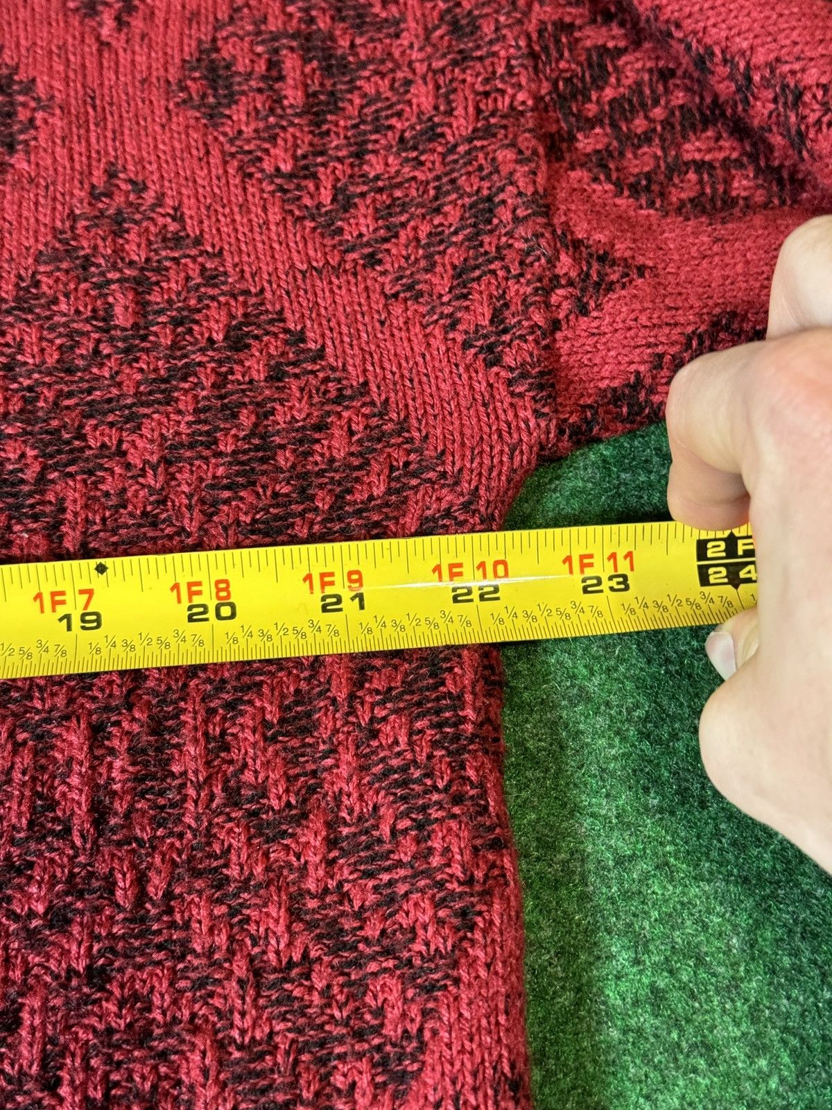 Sears × Vintage 90s Diamond Knit Geometric Knit Jumper Valentines Sweater Size US M / EU 48-50 / 2 - 4 Thumbnail