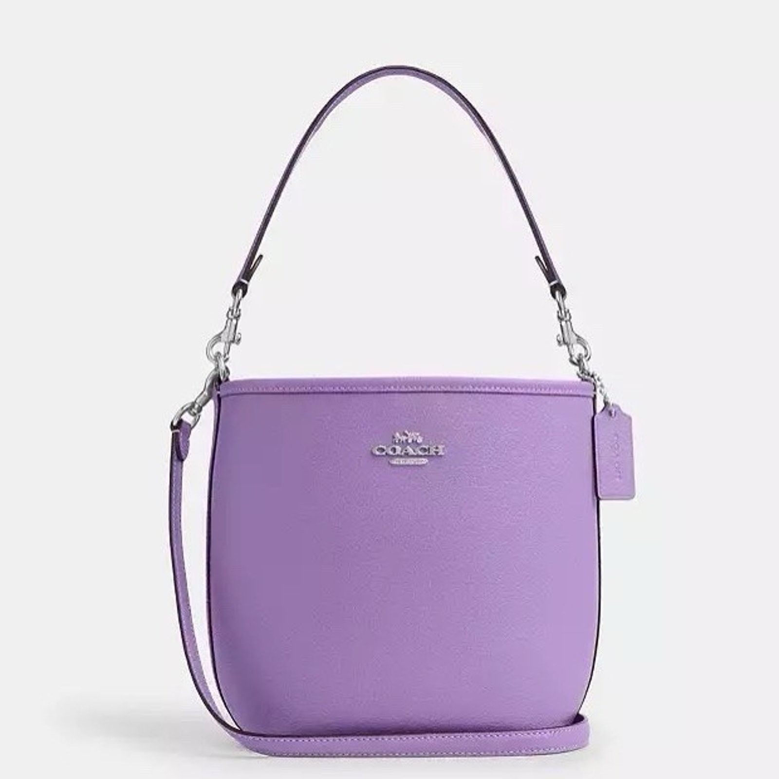 Coach NWT COACH CT801 City Bucket Leather Bag Purse Silver/Iris Size ONE SIZE - 6 Thumbnail