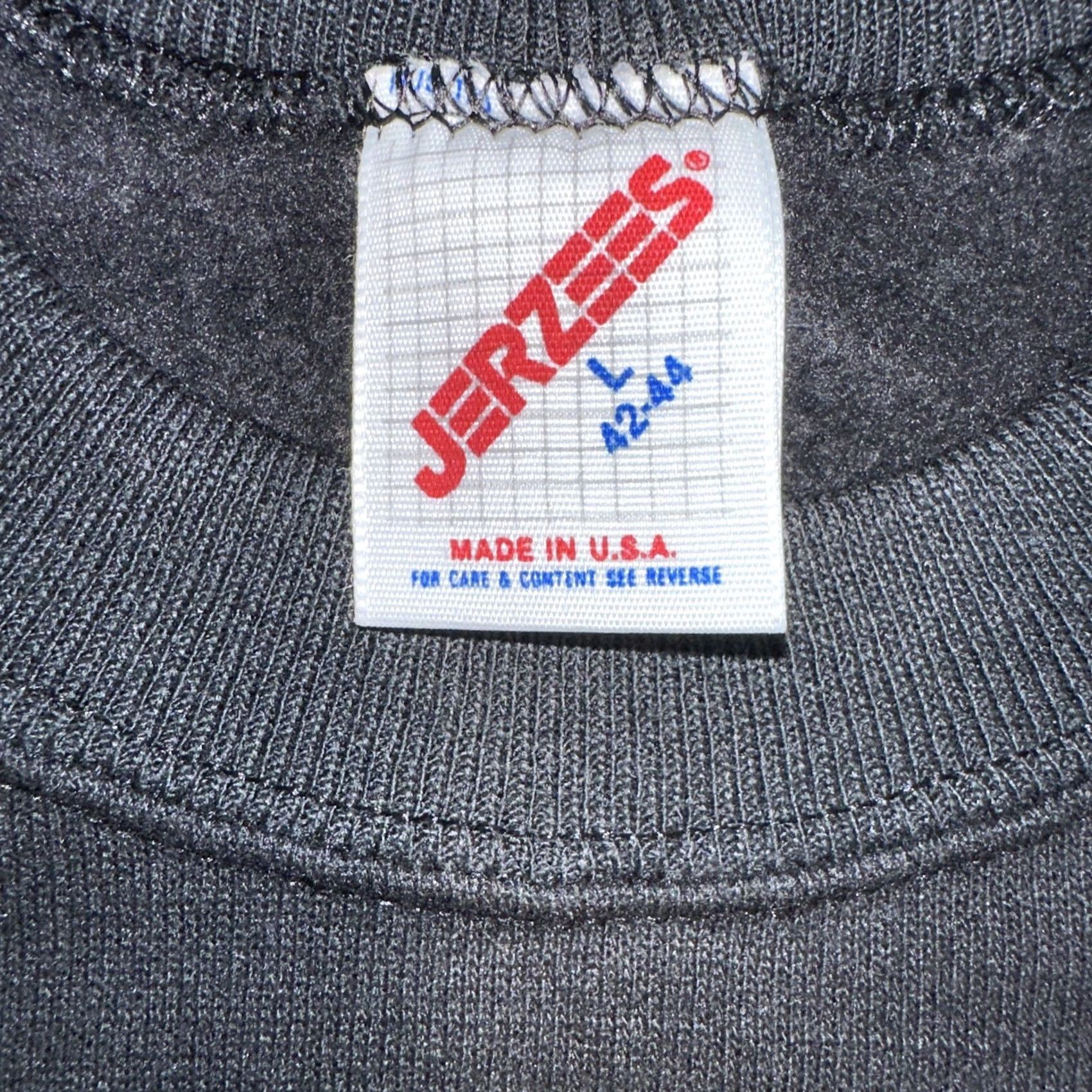 Jerzees VINTAGE Jerzees Sweatshirt Men Large Black 90s Crewneck Pullover With Tag Size US L / EU 52-54 / 3 - 2 Thumbnail